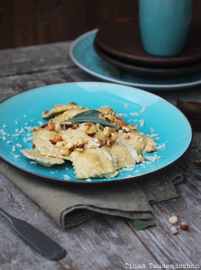 Haselnuss - Kürbis Ravioli - Tinastausendschön