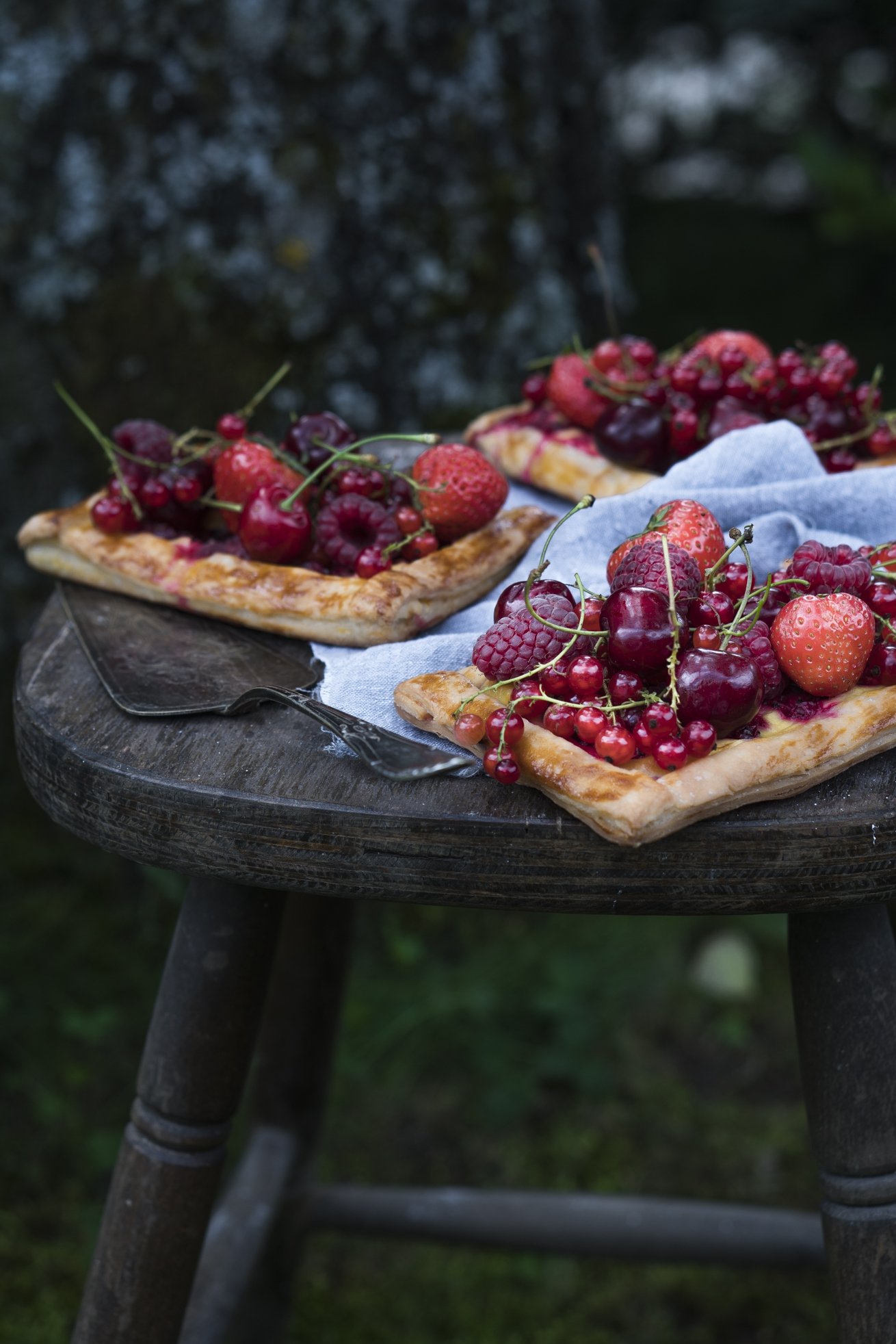 Tartelettes mit roten Beeren