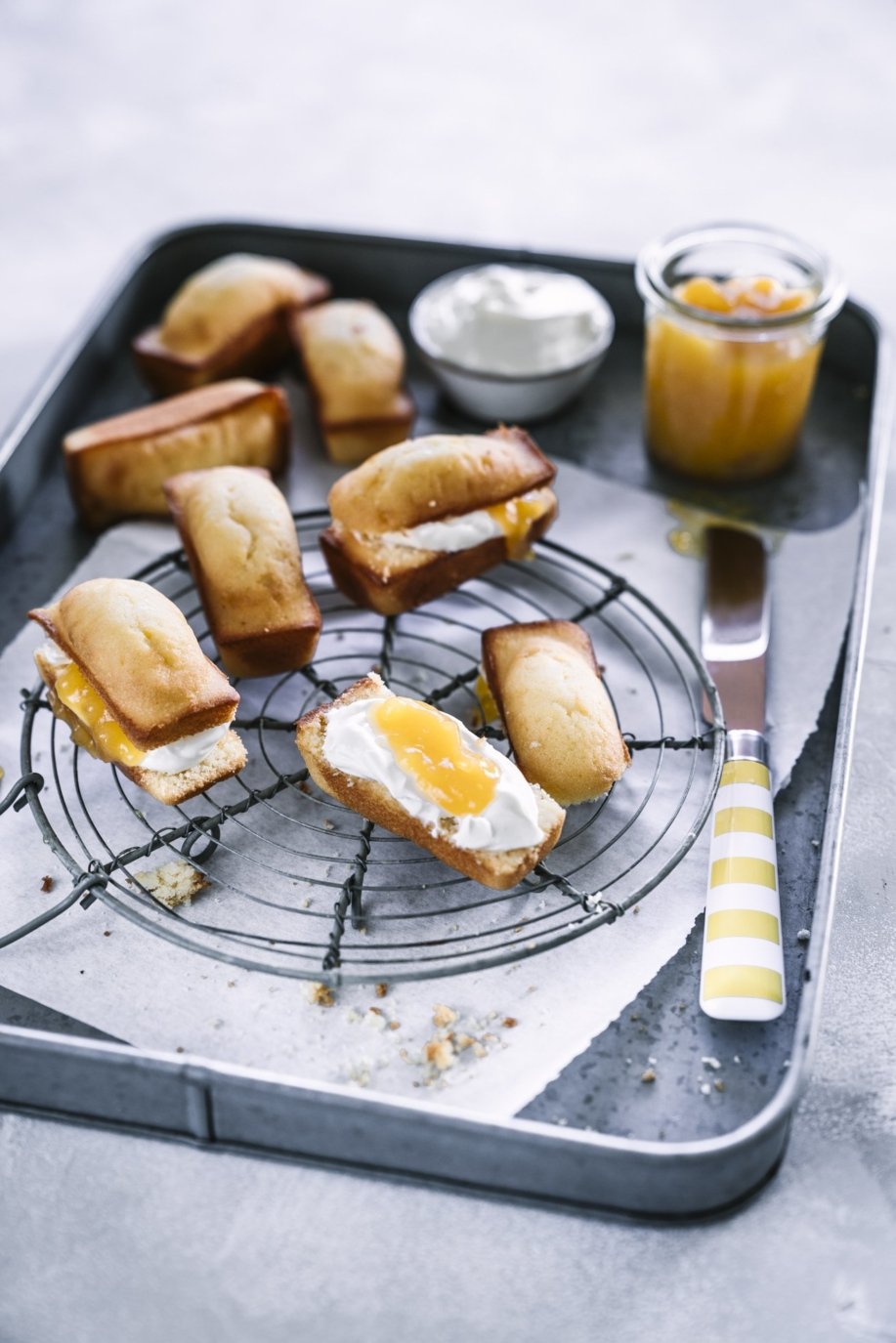 Lemoncurd Friands mit Mascarpone