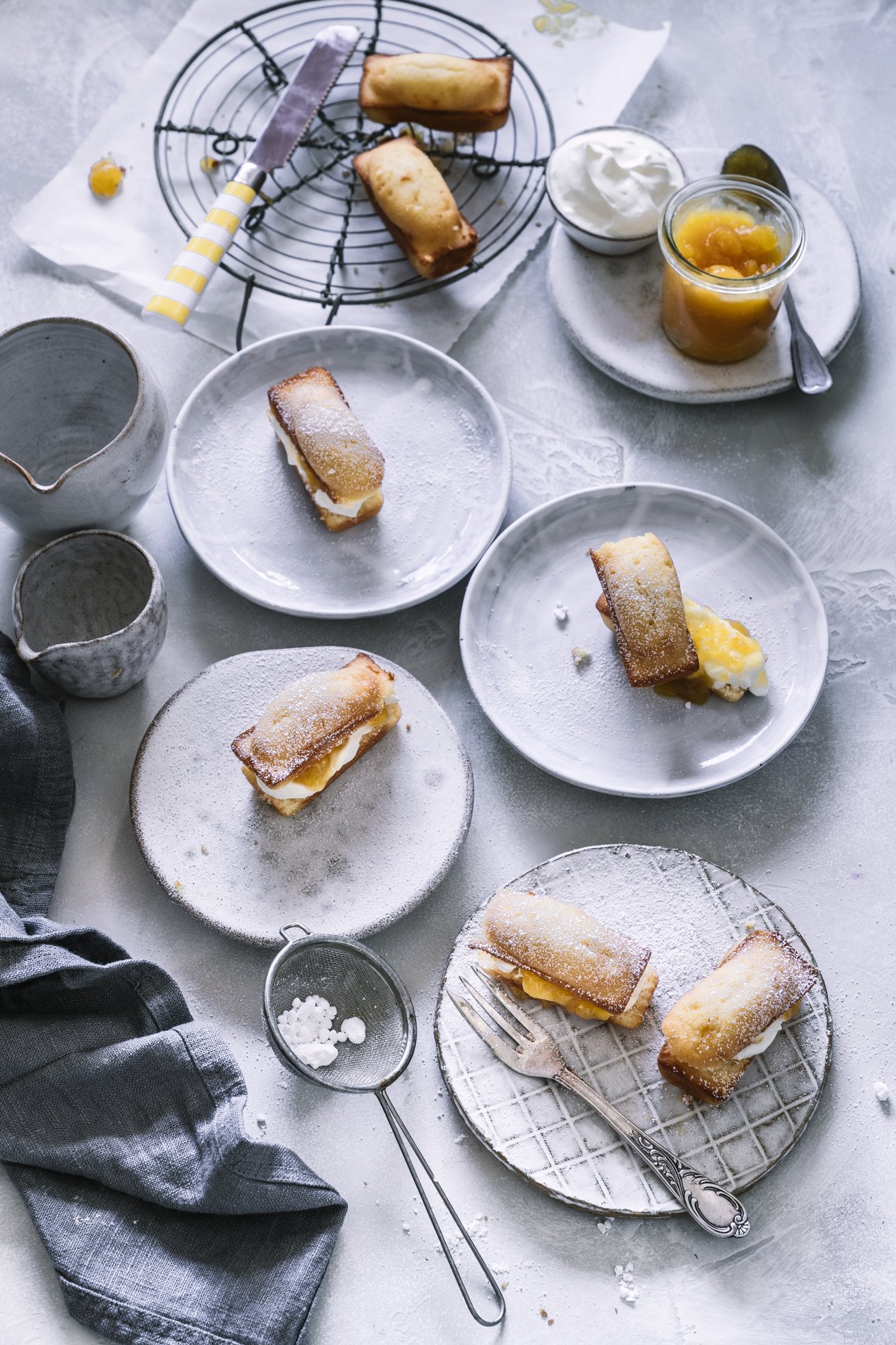 Lemoncurd Friands mit Mascarpone