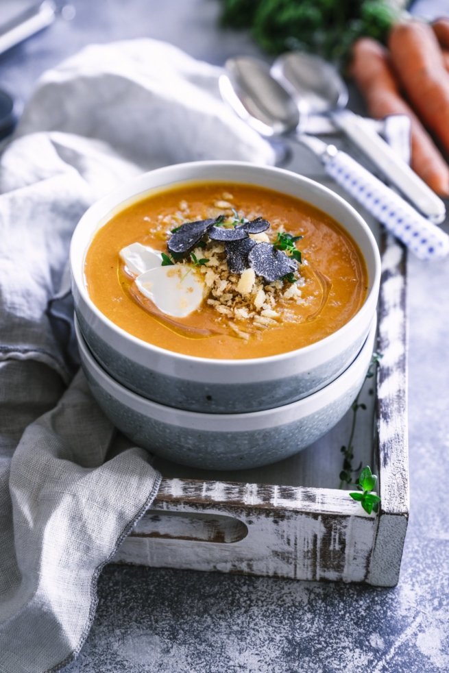 Möhrensuppe mit Trüffel