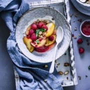 Peach Melba Breakfast Bowl