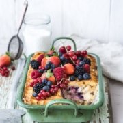 Ricotta Waffelauflauf mit Beeren