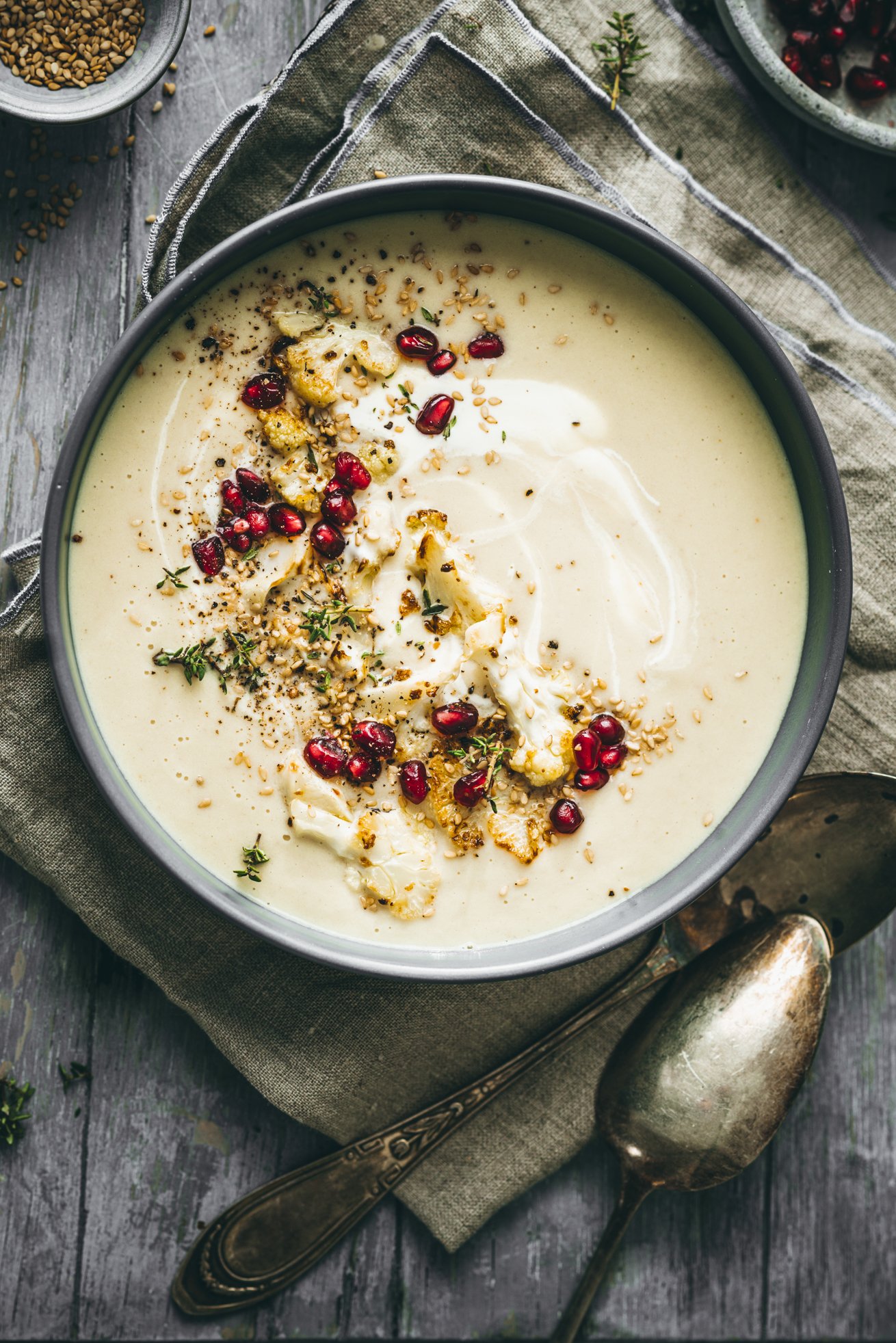 Cremige Blumenkohl Tahini Suppe! - Tinastausendschön