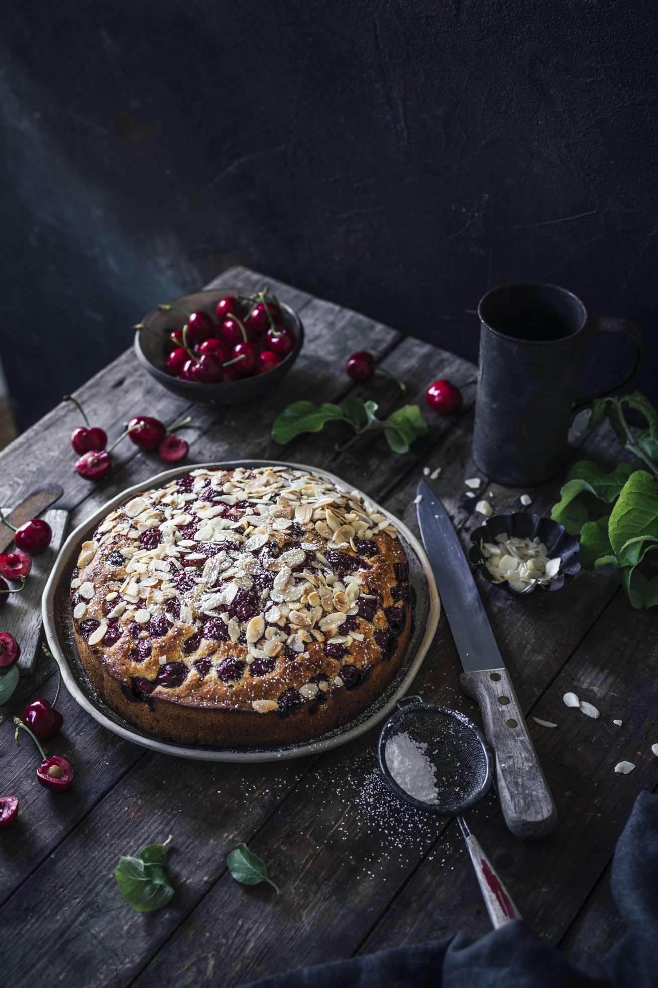 Saftiger Kirsch Mandelkuchen nach einem Rezept von Oma