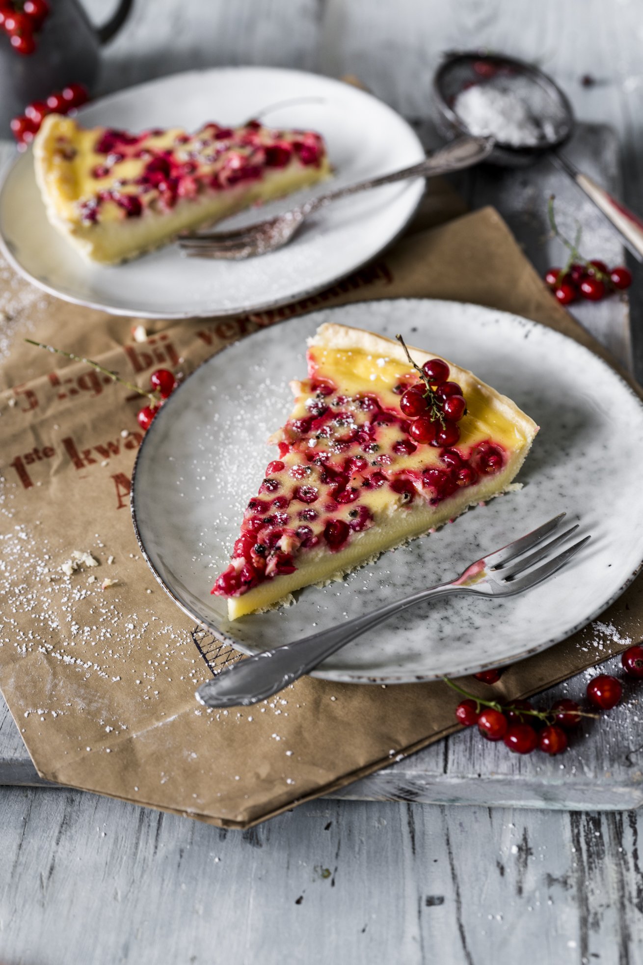 Rezept: Cremiger Johannisbeerkuchen mit Schmand - Tinastausendschön