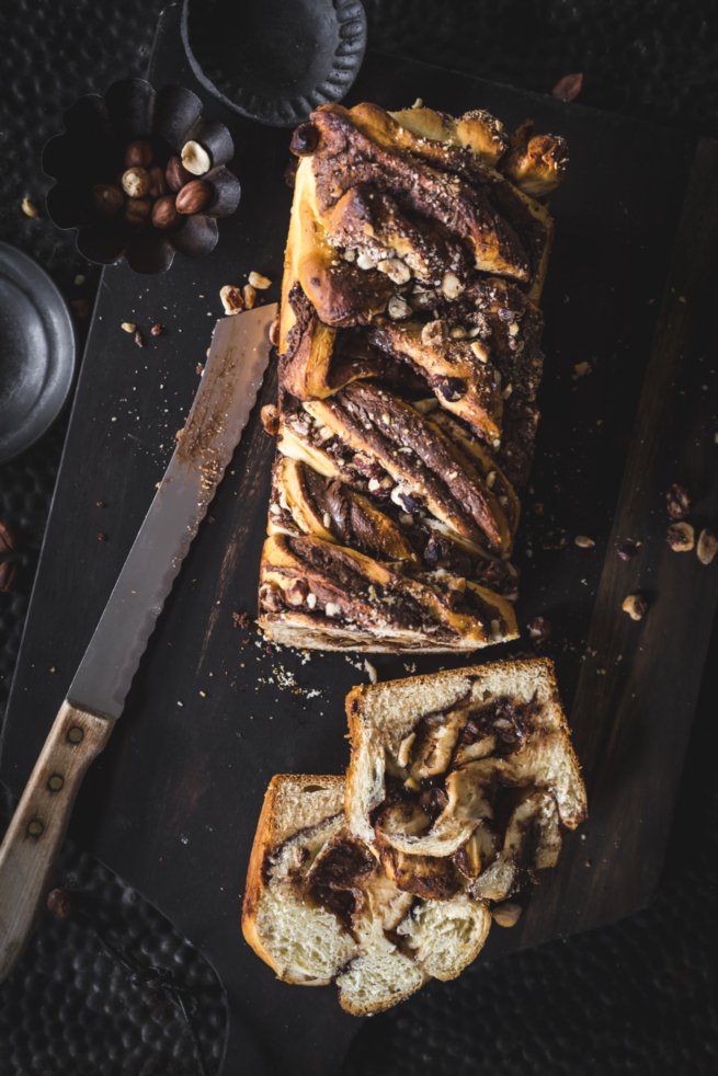 Fluffiger Hefezopf -Nutella Babka