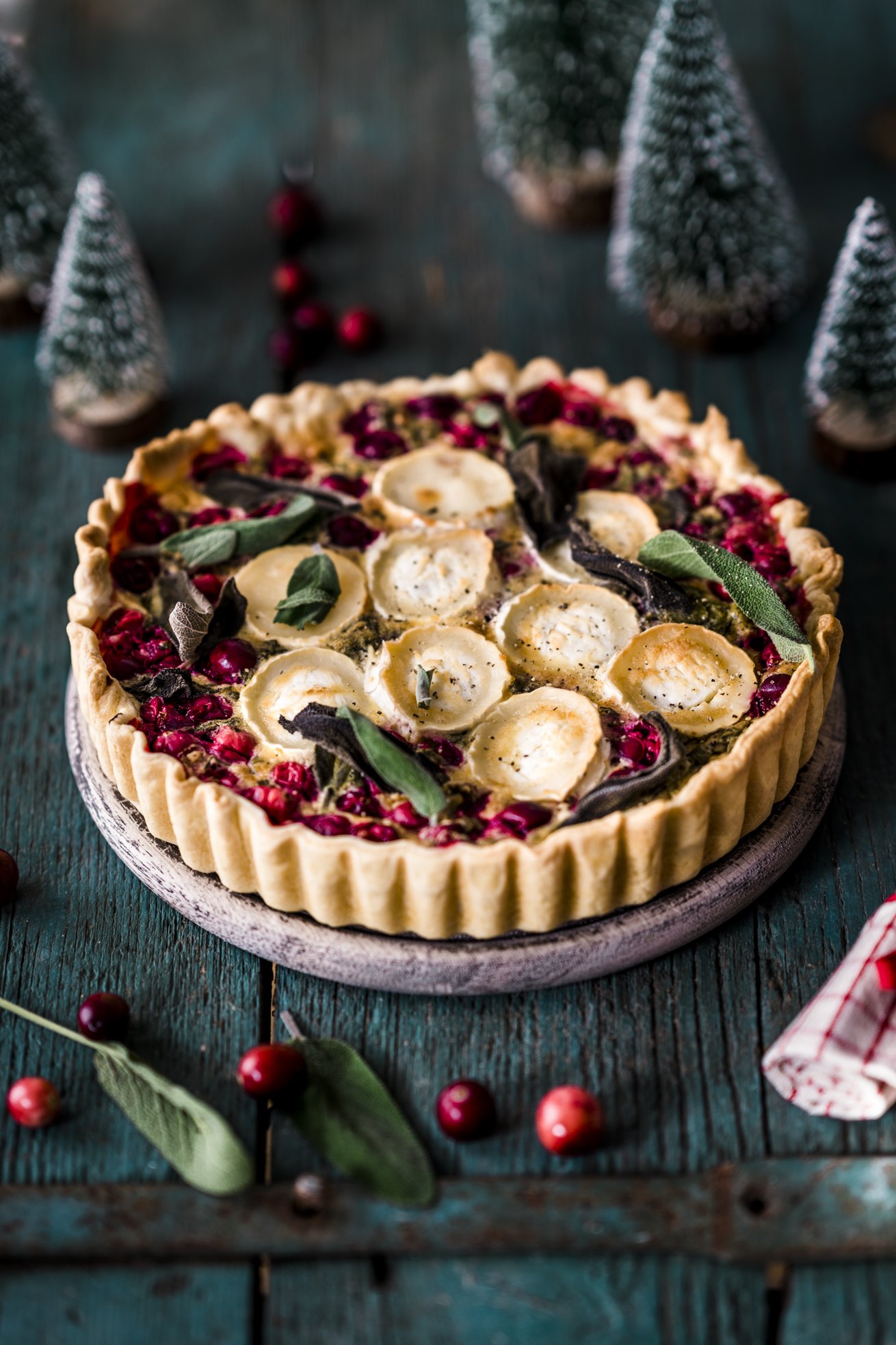 Weihnachts Tarte mit Ziegenkäse