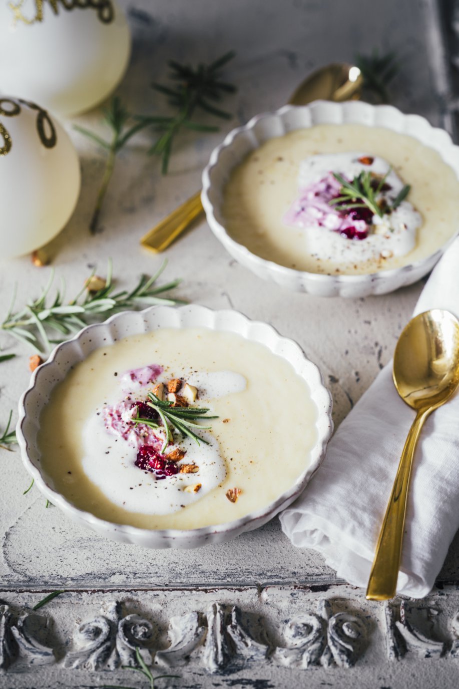 Vorspeise Weihnachten - Pastinaken Suppe mit Apfel