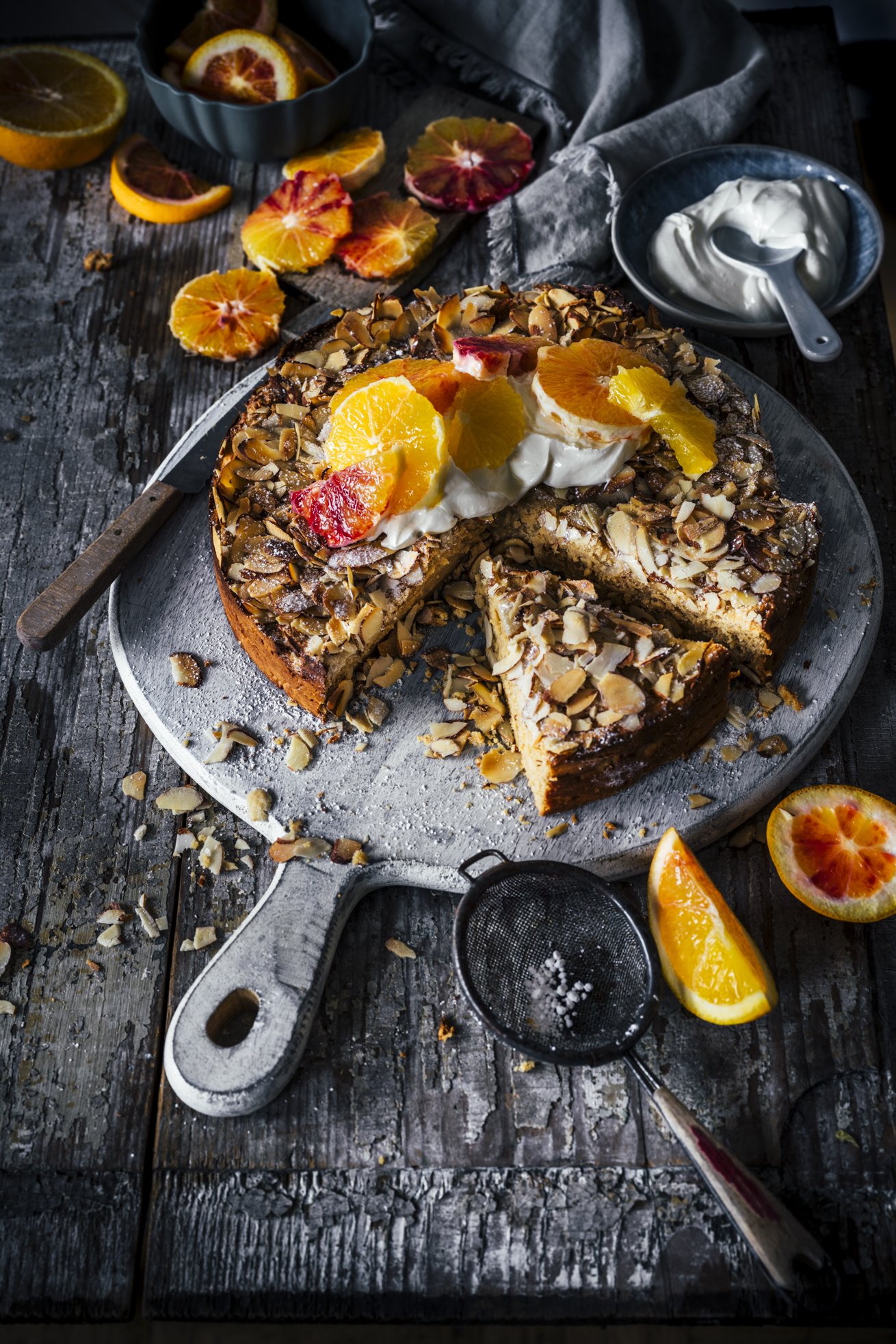 Saftiger Mandelkuchen mit Ricotta