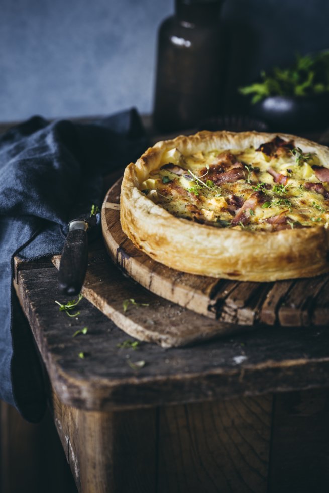 Herzhafte Kartoffel Quiche mit Steckrüben