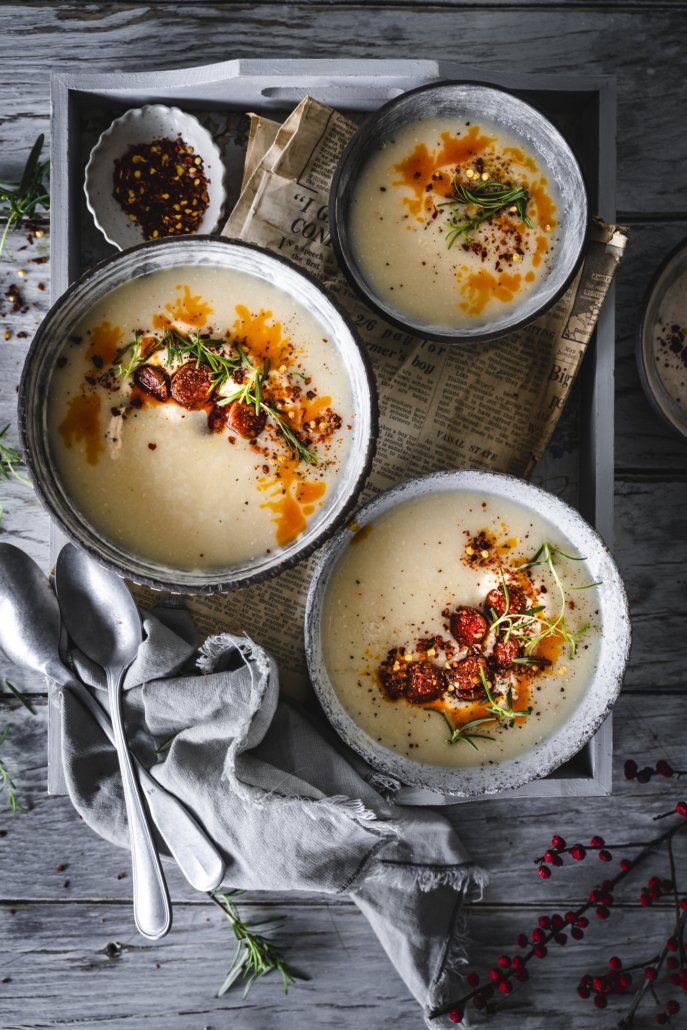 Rezept für unsere pikante weiße Bohnensuppe mit Chorizo