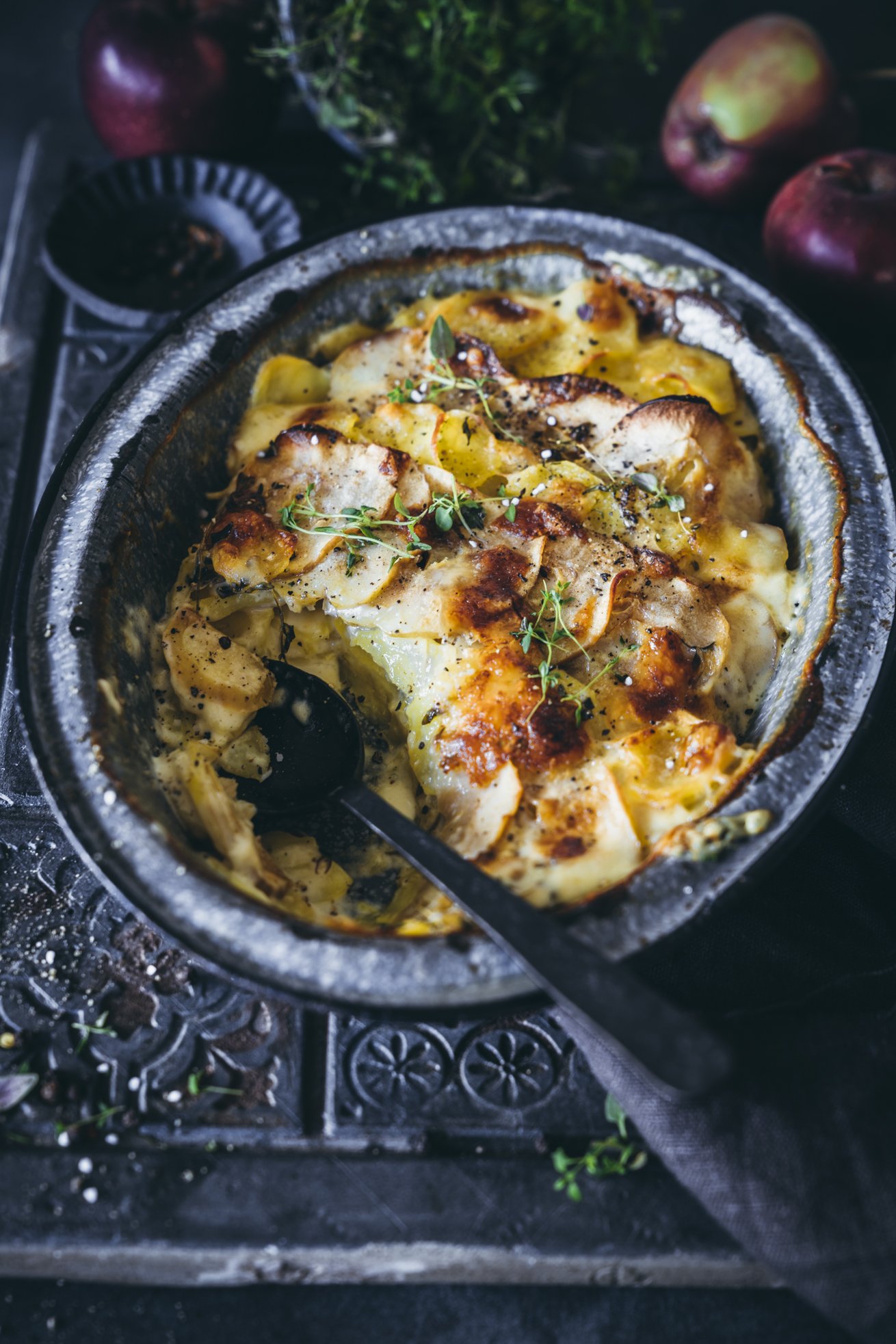 Kartoffel Apfel Gratin