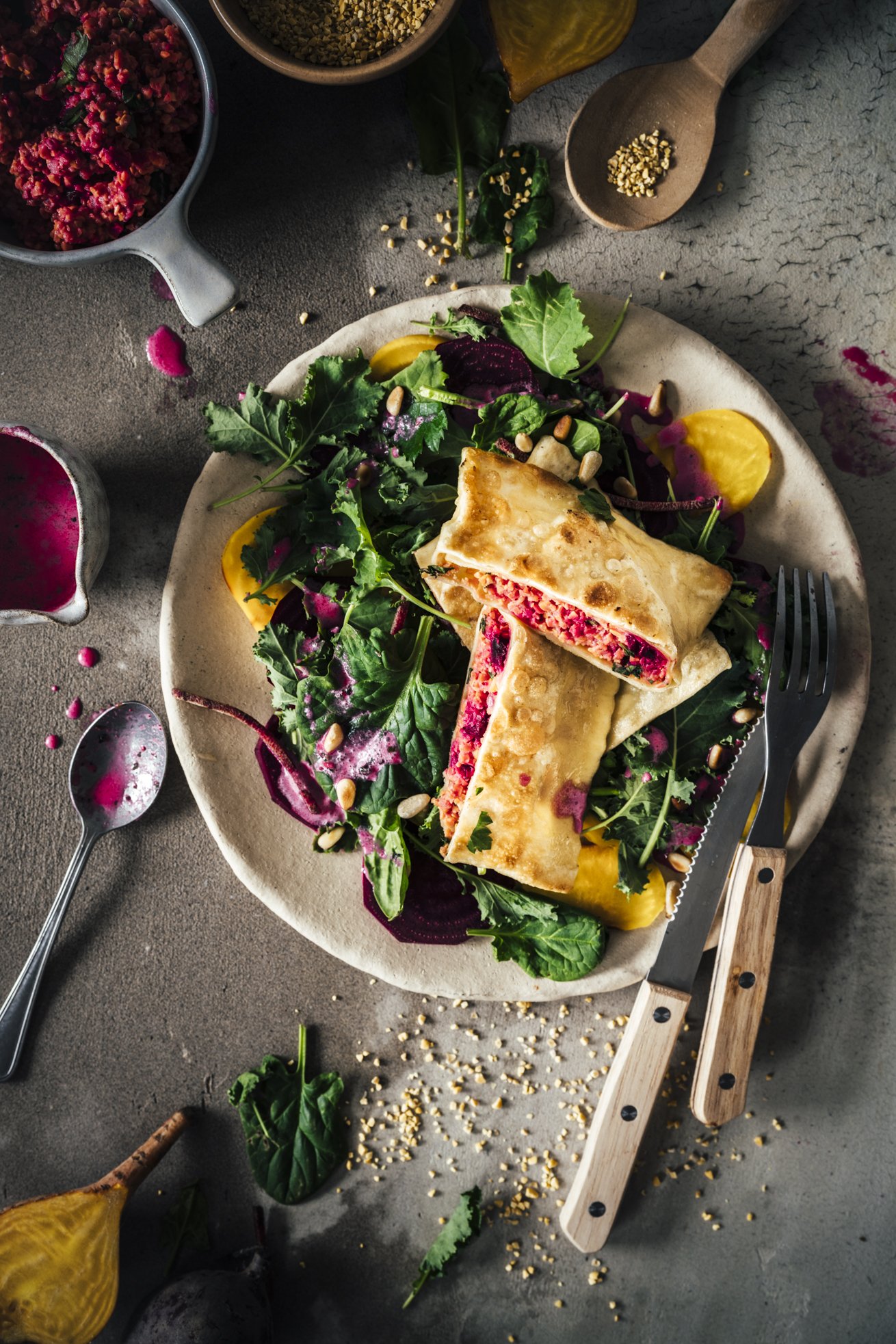 Bunte Gemüse Maultaschen