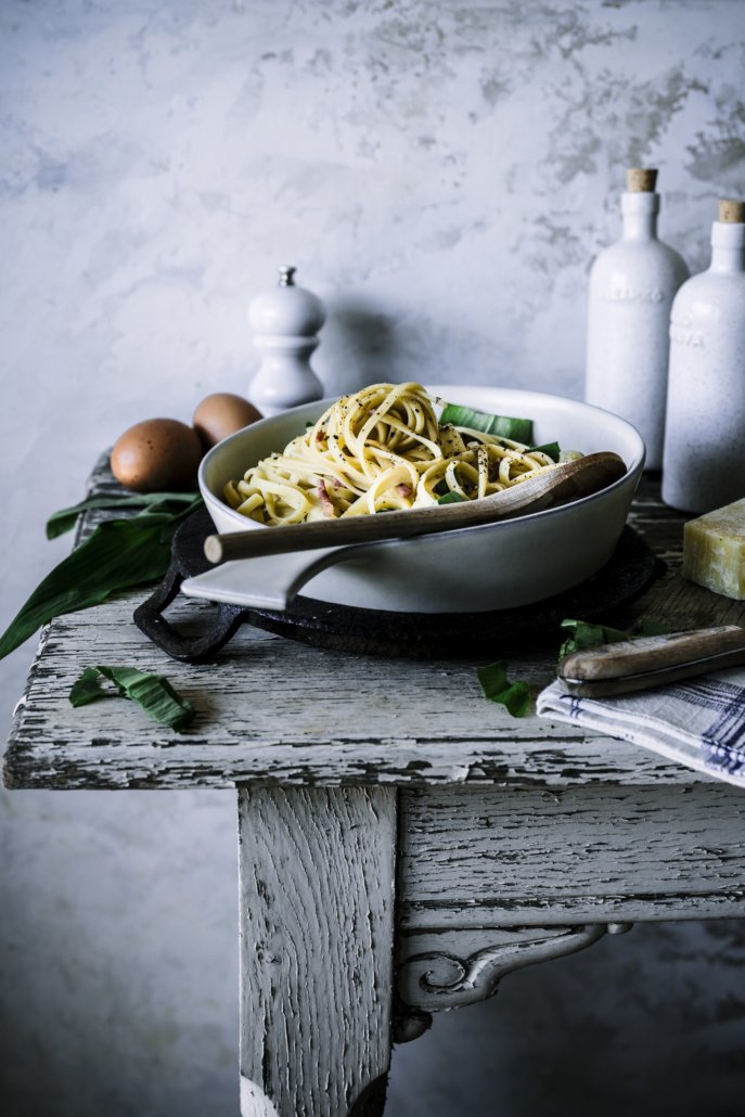 Sensationelles Frühlings Rezept - Pasta Carbonara mit Bärlauch