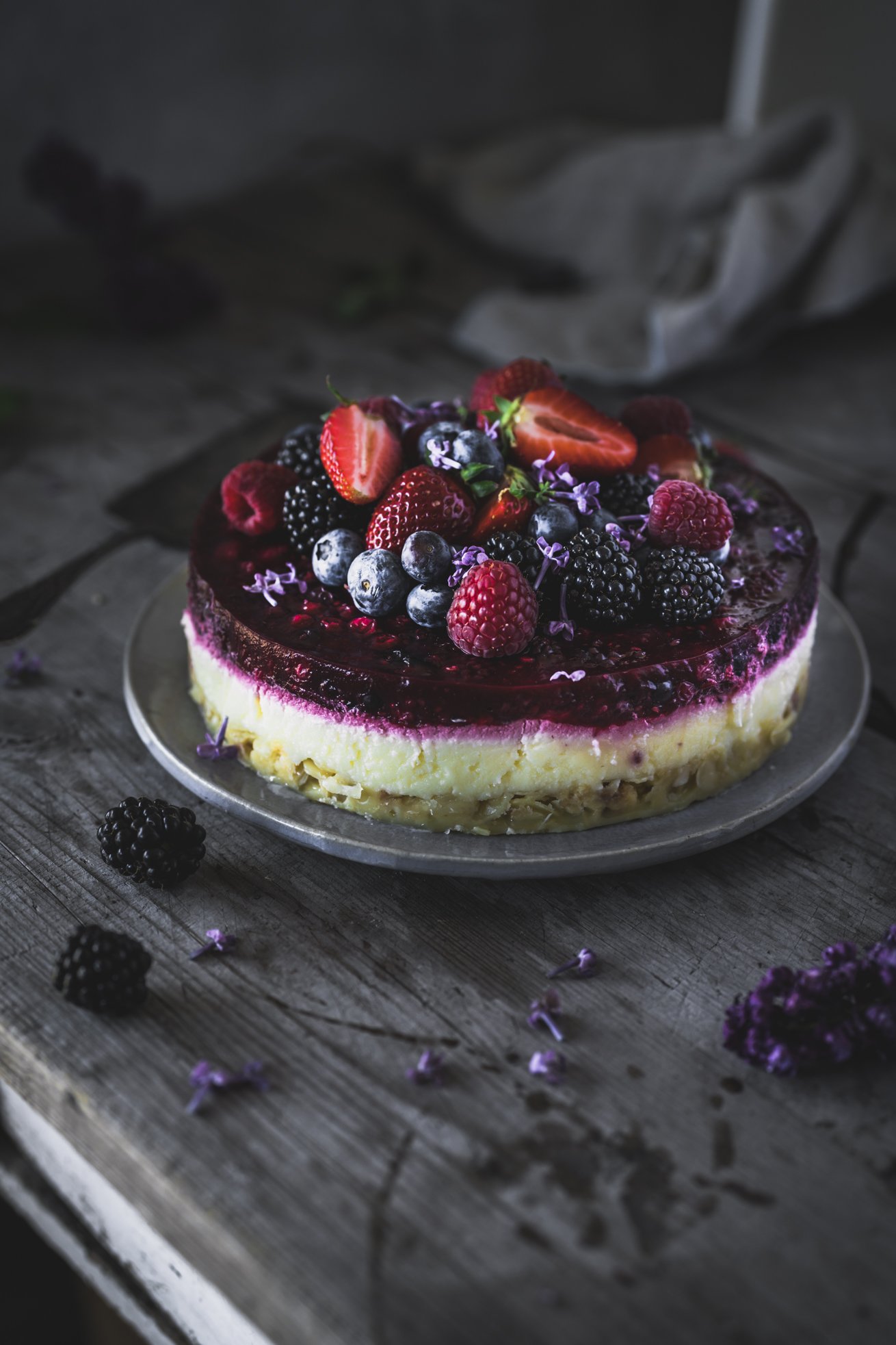 No Bake Kuchen mit Beeren