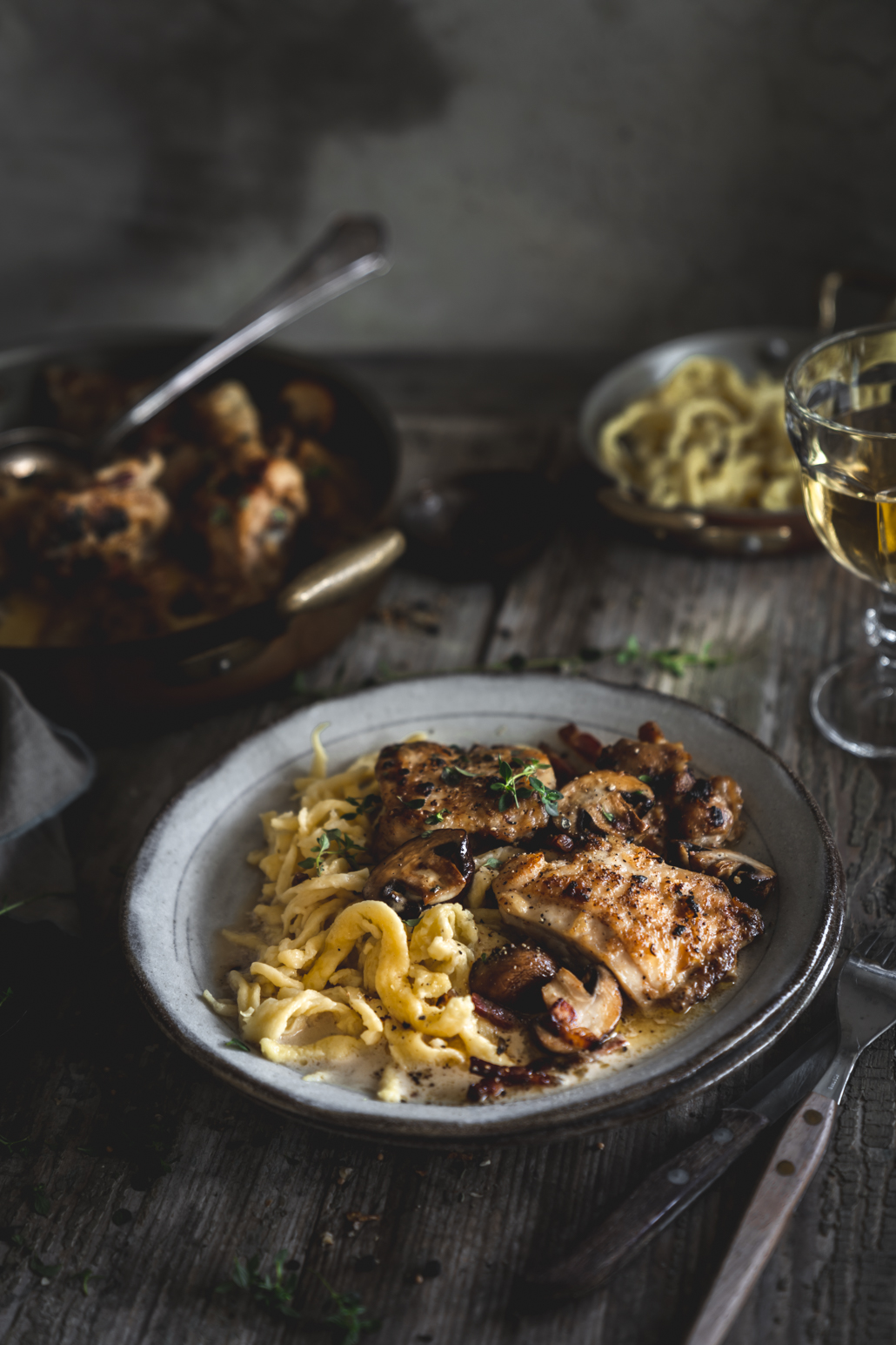 Traditionelles Coq au Vin