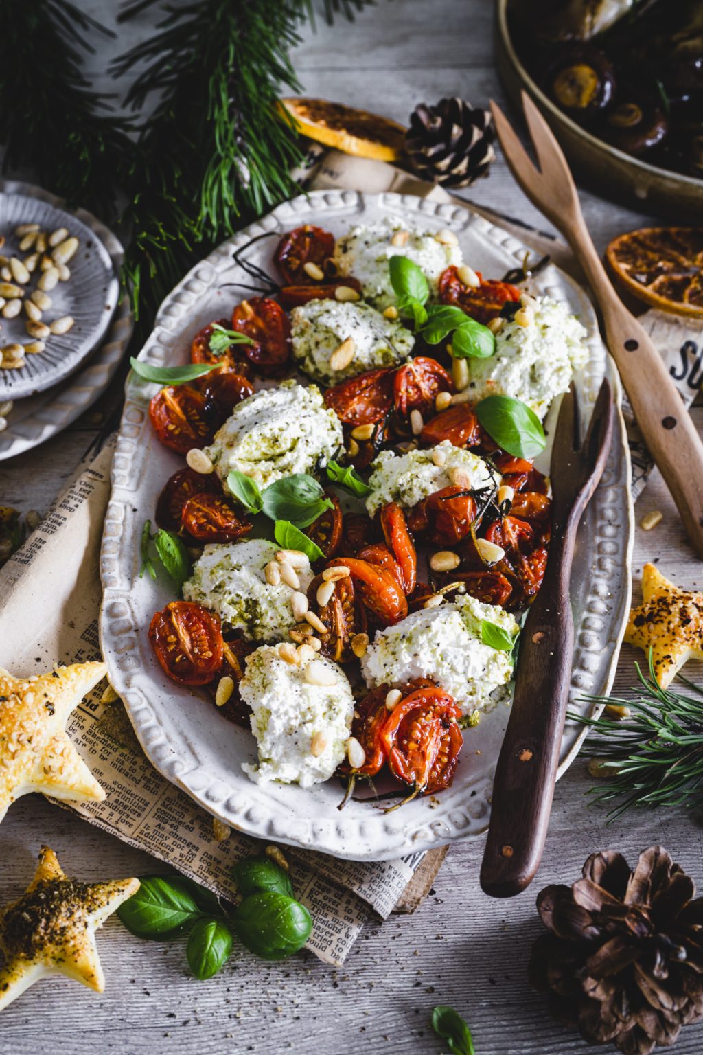 Sensationelle vegetarische Antipasti für das Weihnachtsfest