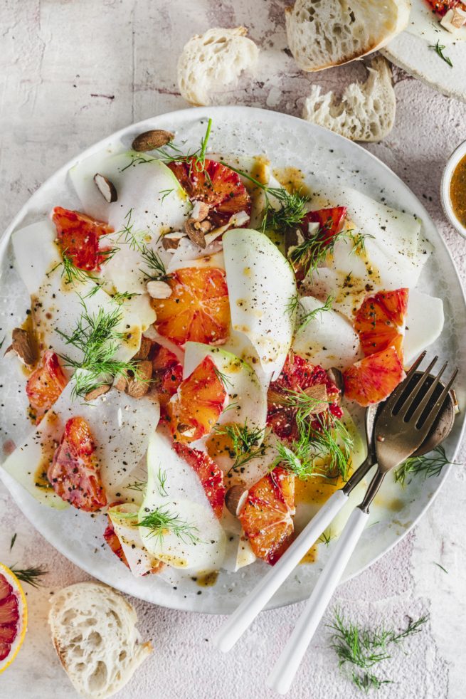 Salat mit Kohlrabi und Orangen