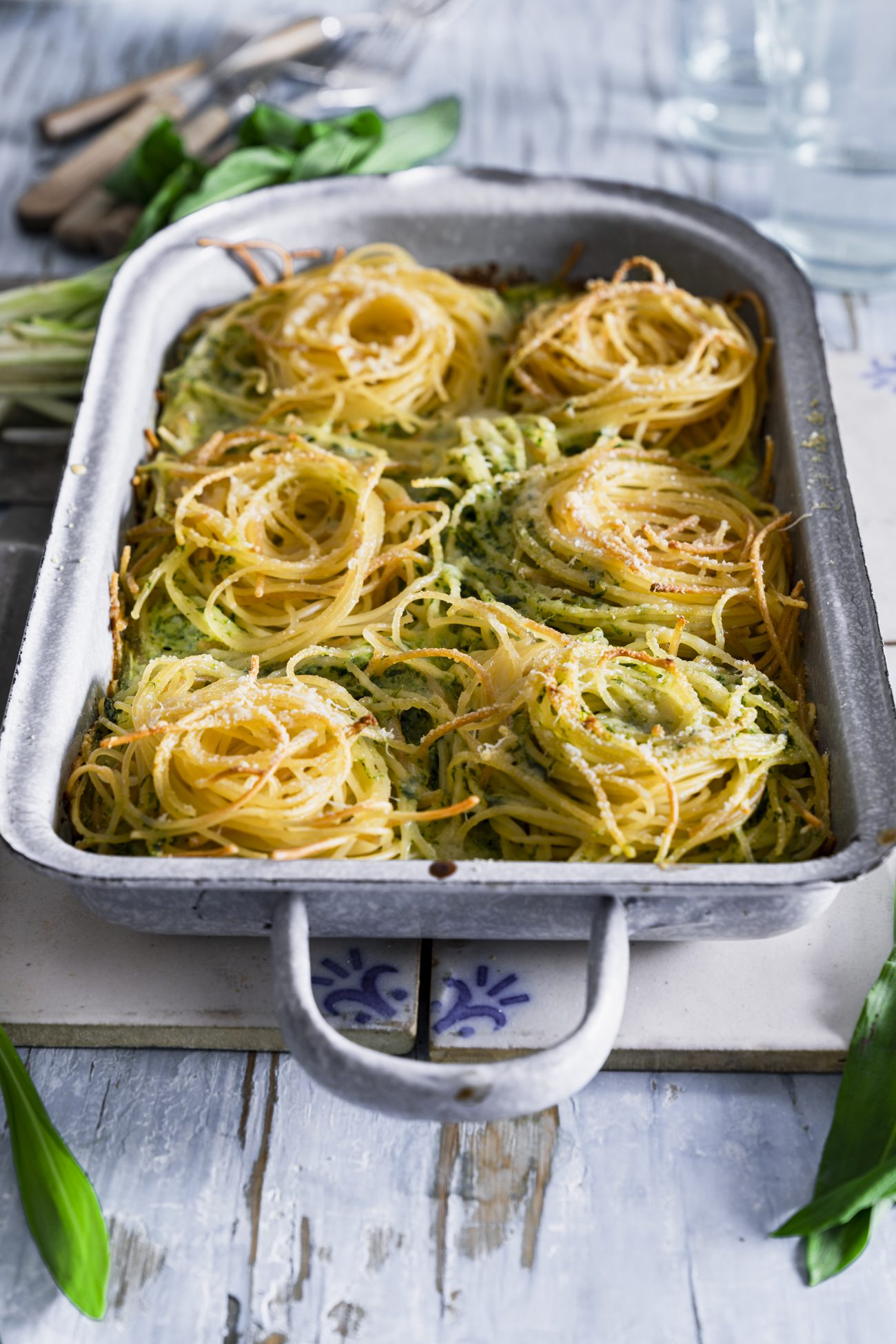 Spaghetti Nester Bärlauch Rezept