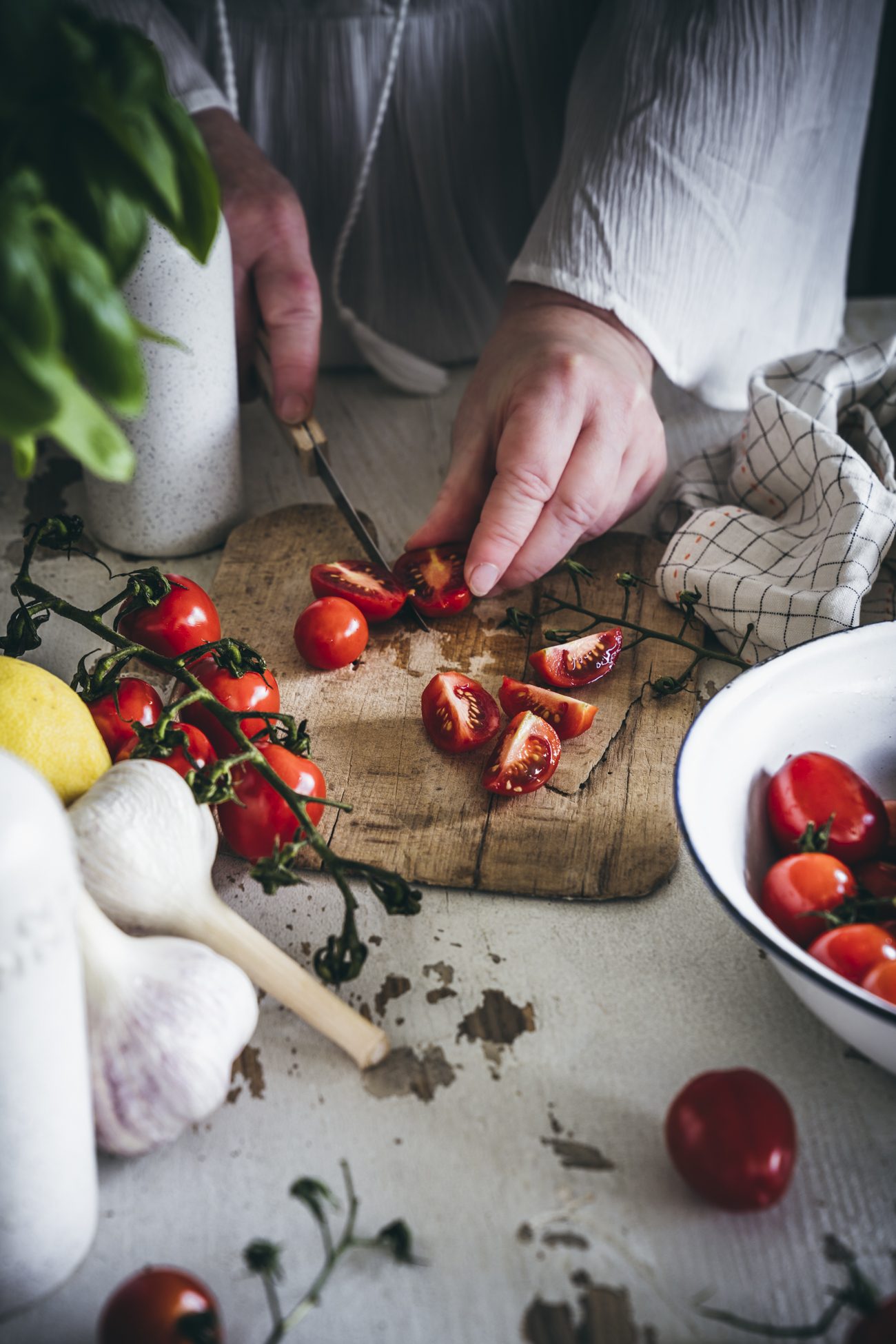 Tomaten schneiden