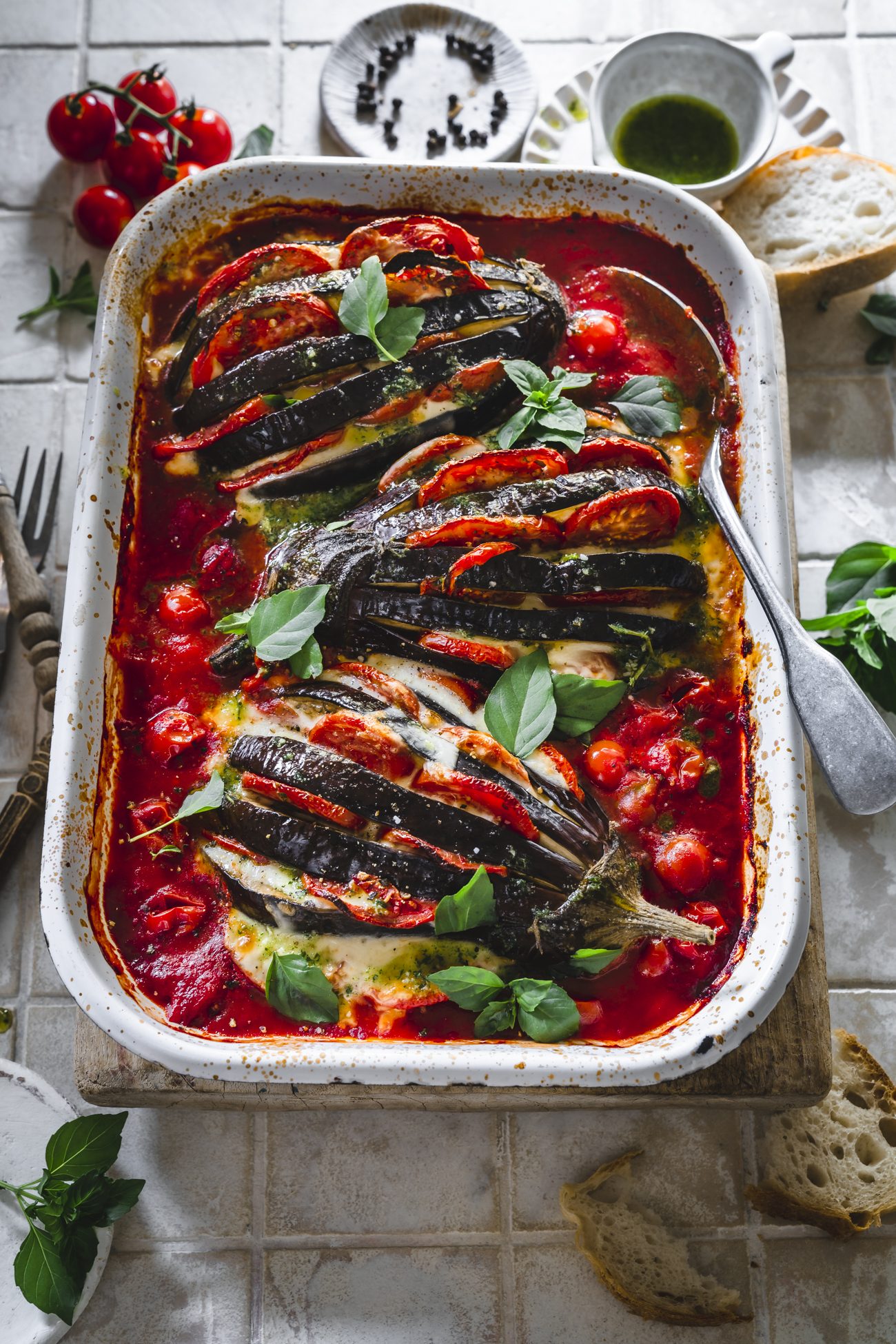 Melanzane alla Parmigiana Hasselback