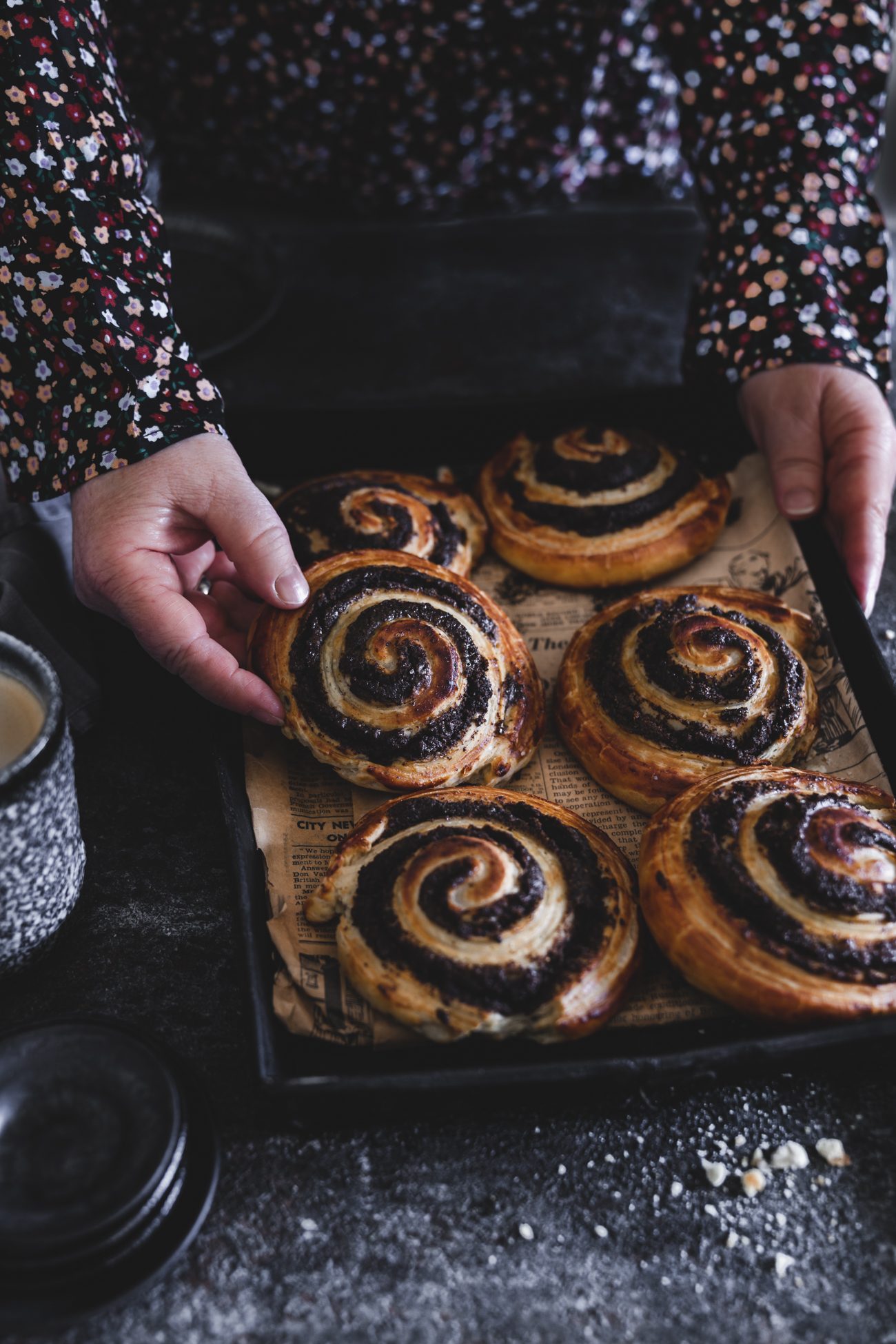 Selbstgemachte Mohnschnecken