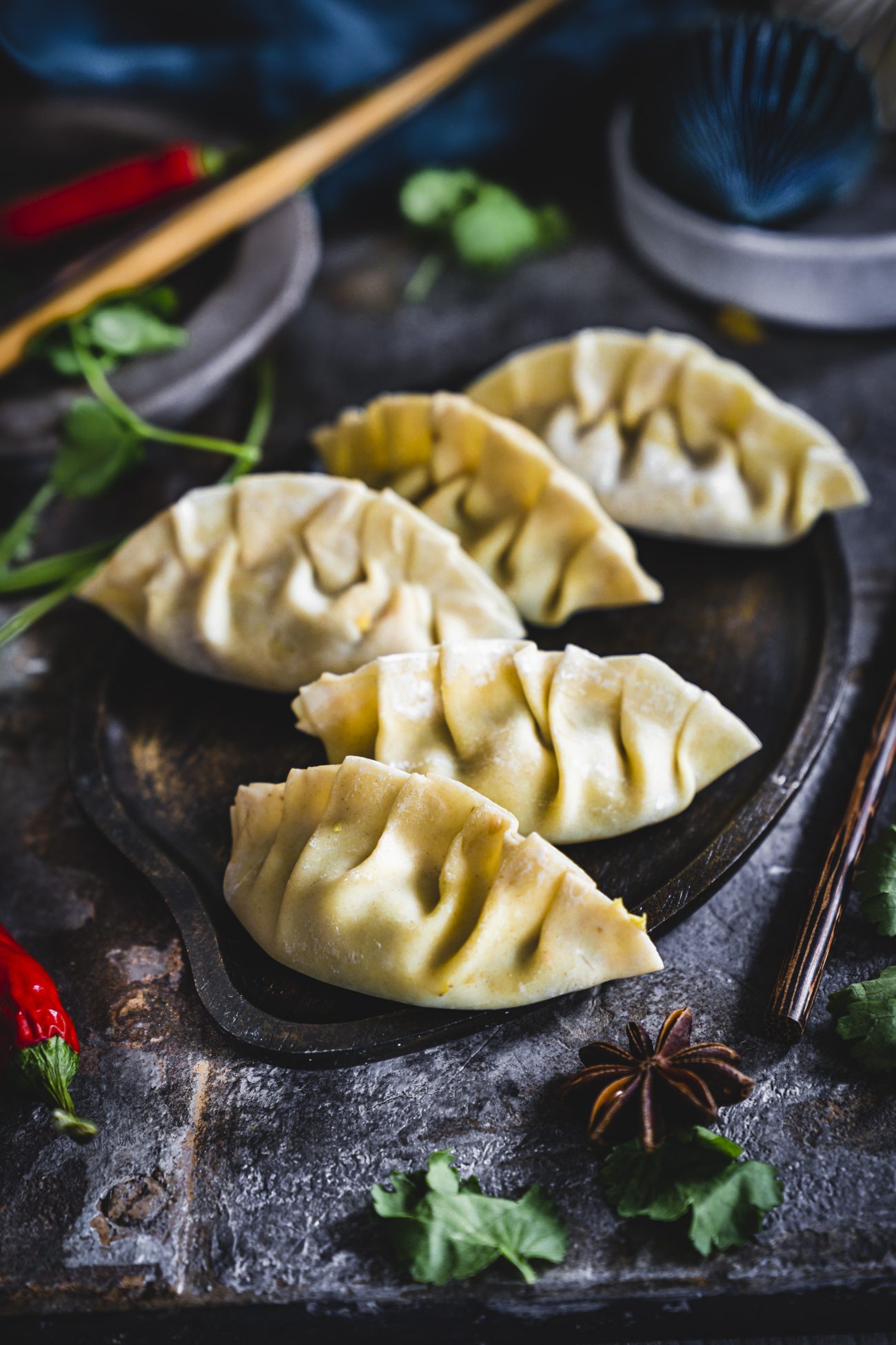 Gyoza mit Schweinefleisch und Chinakohl