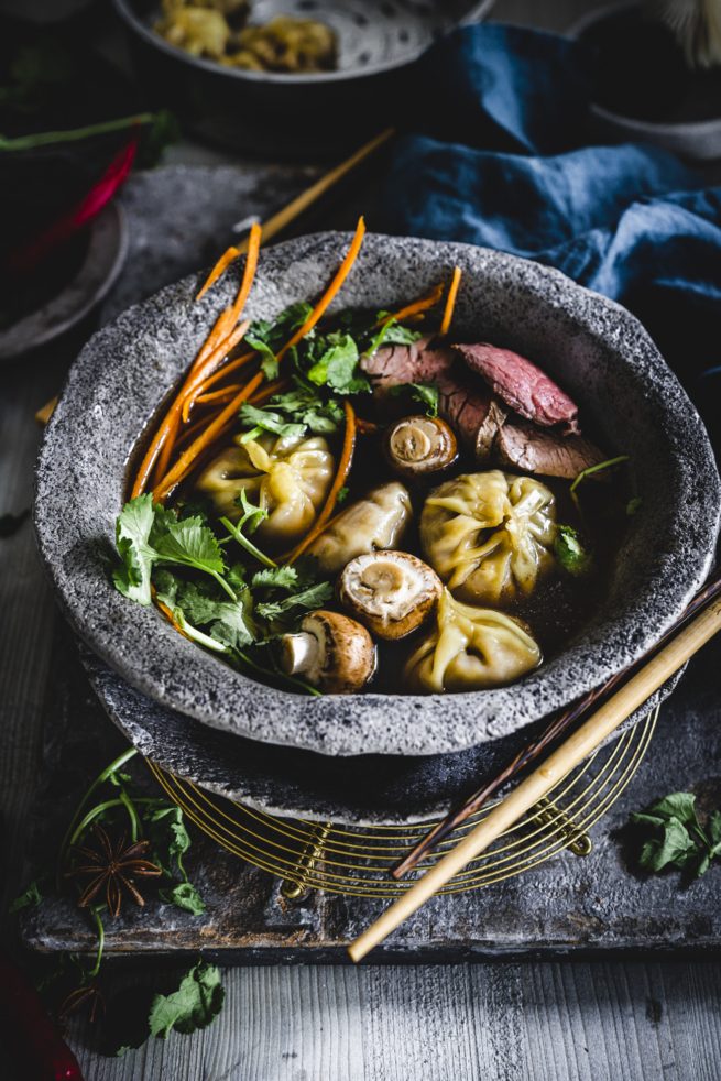 Weihnachts Pho mit Dumplings