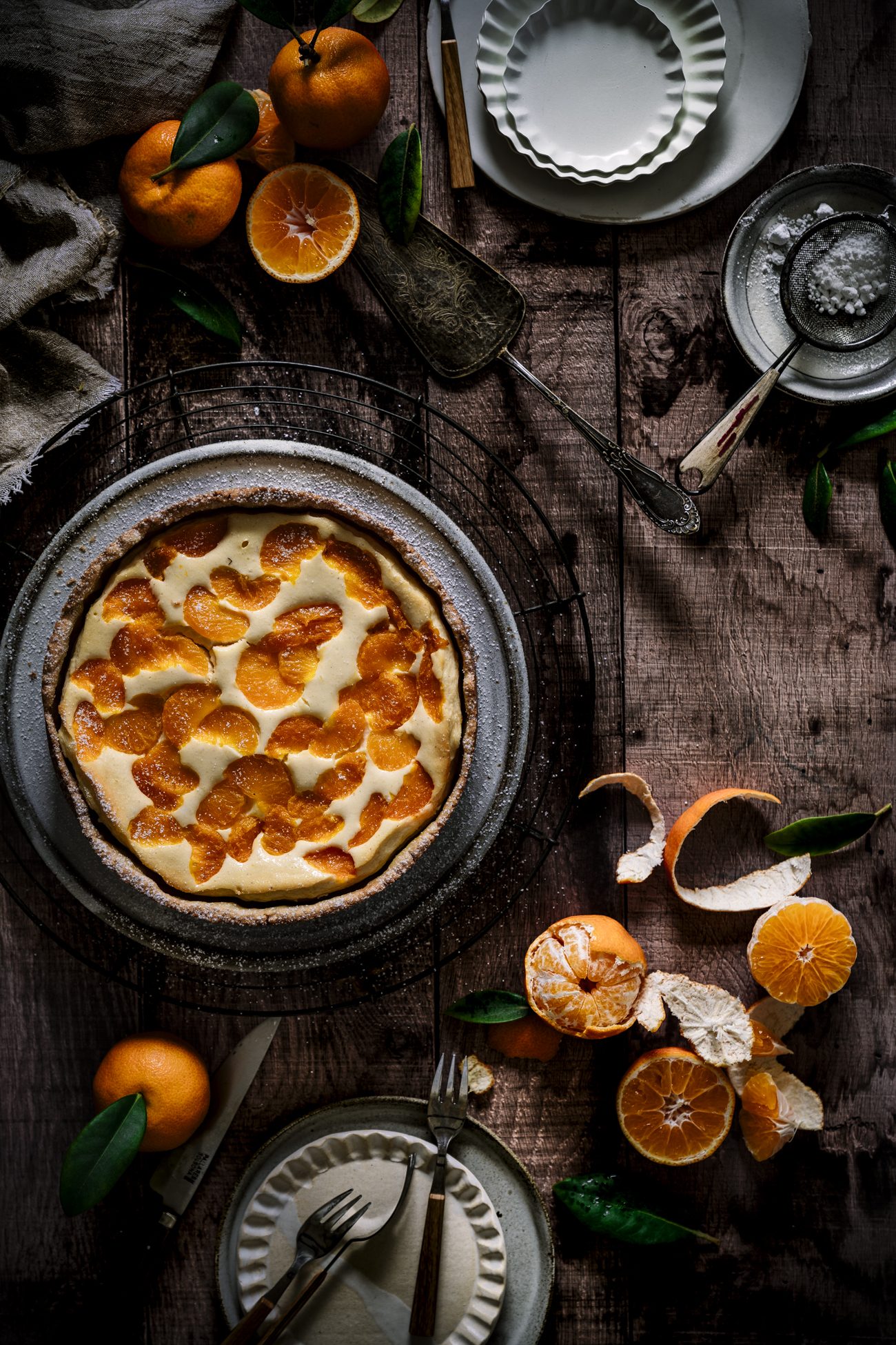 Käsekuchen mit Mandarinen