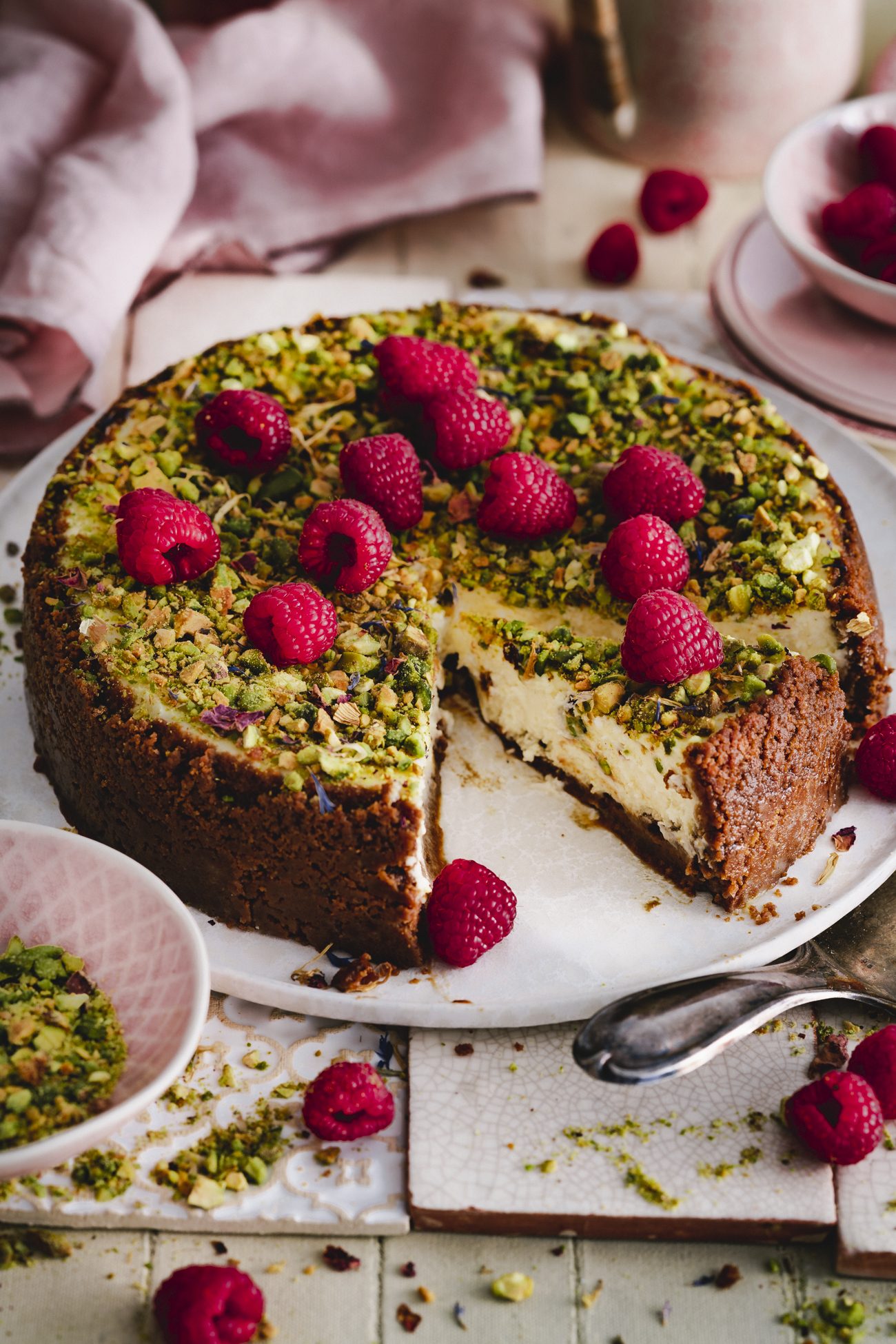 Super Cremiger Käsekuchen für den perfekten Valentinstag - Pistazien ...