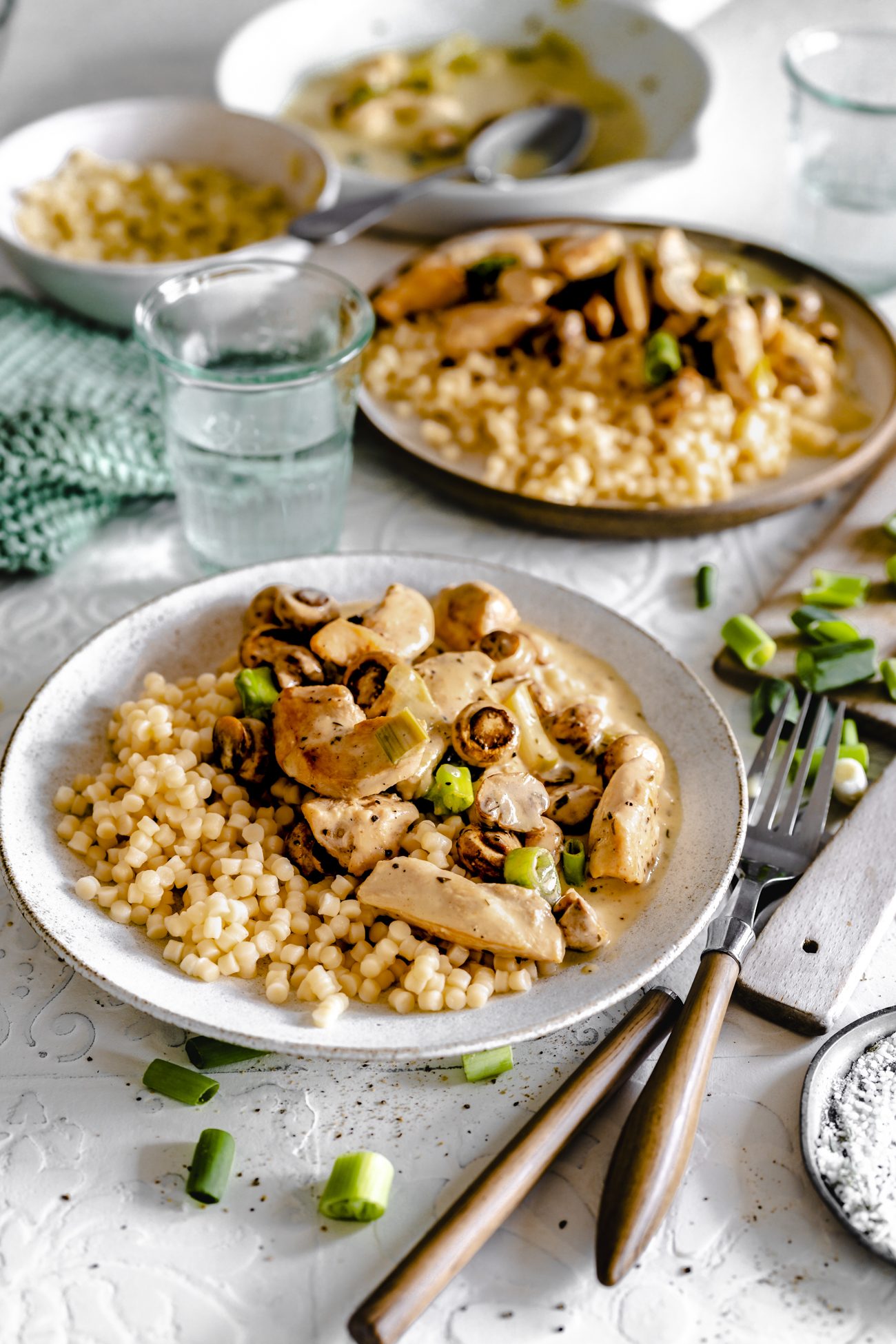 Hähnchen Geschnetzeltes mit Champignons und Frischkäse - Ein Rezept aus ...