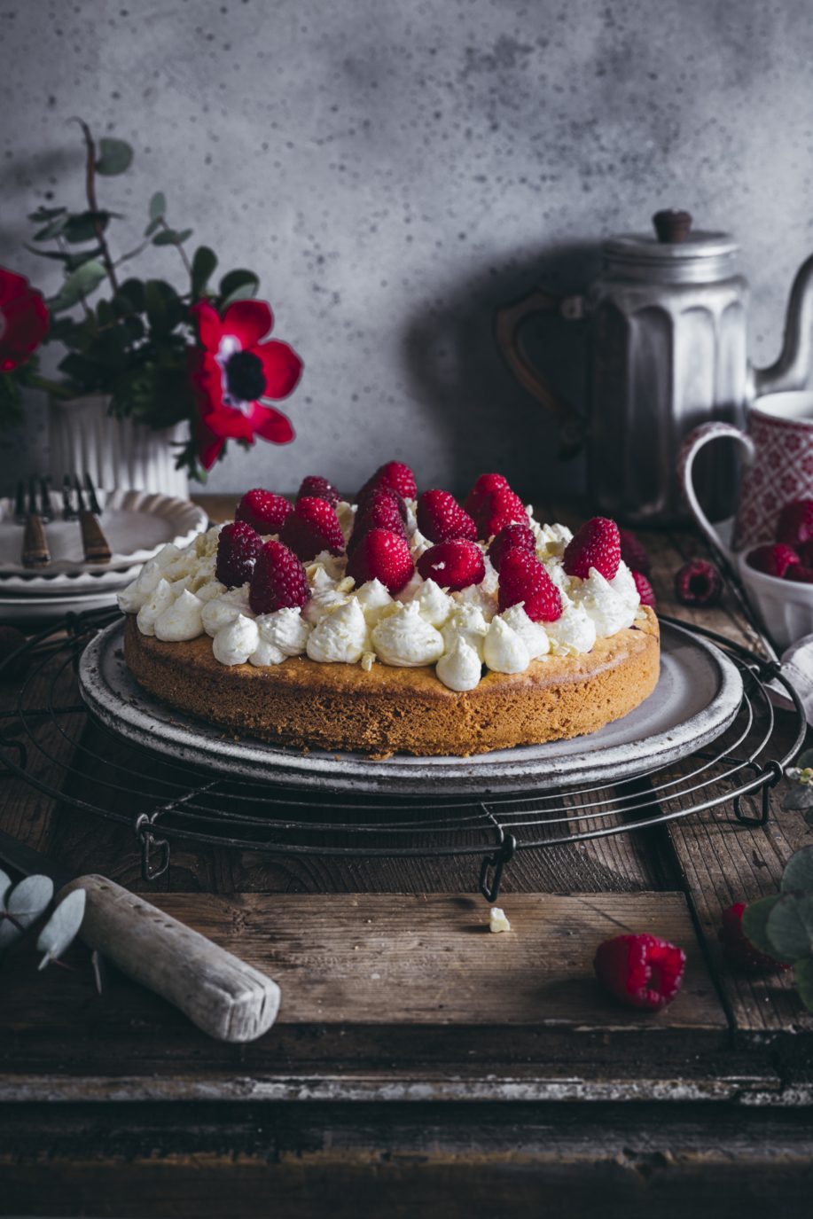 Einfacher Himbeerkuchen