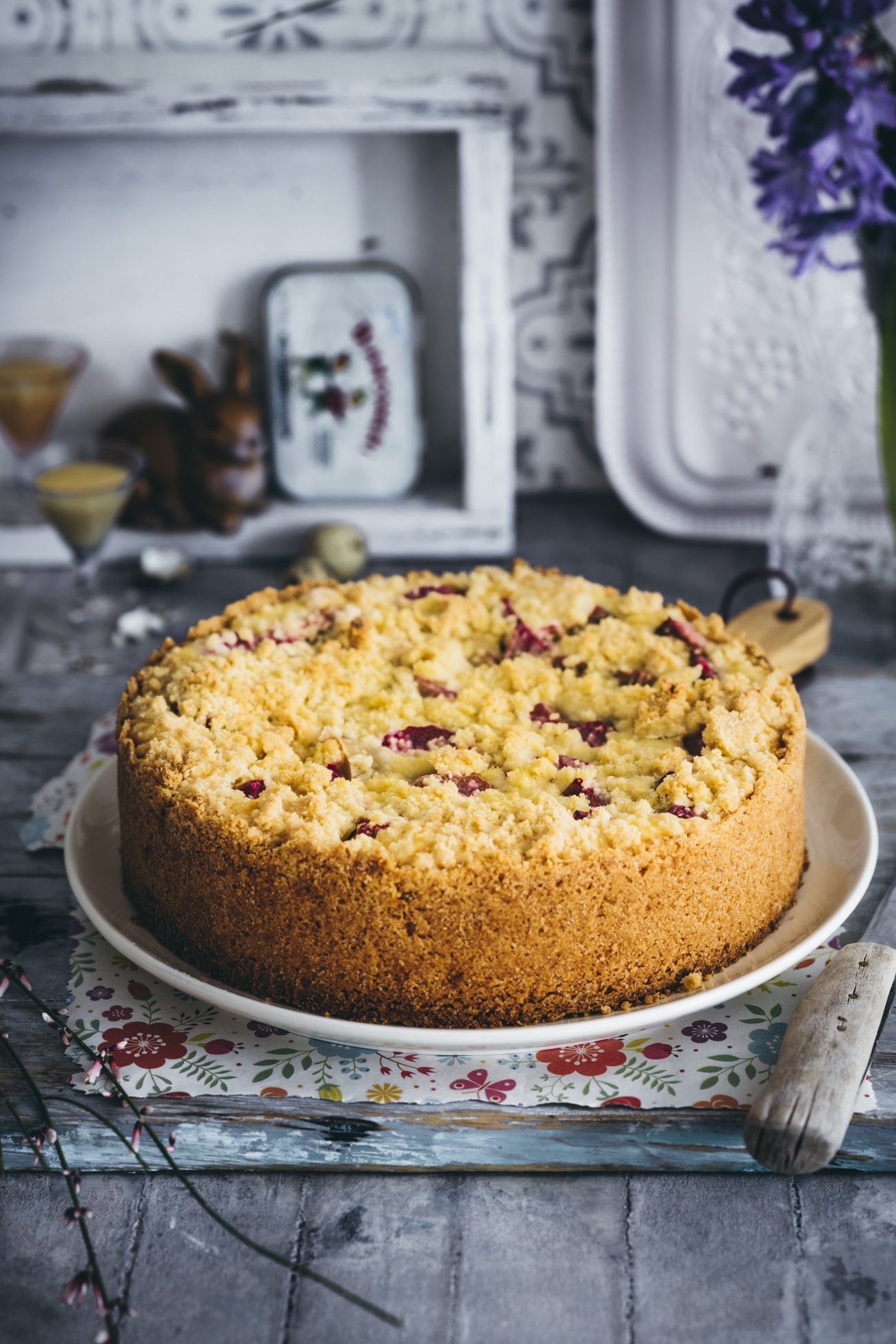 Rhabarber Eierlikör Käsekuchen