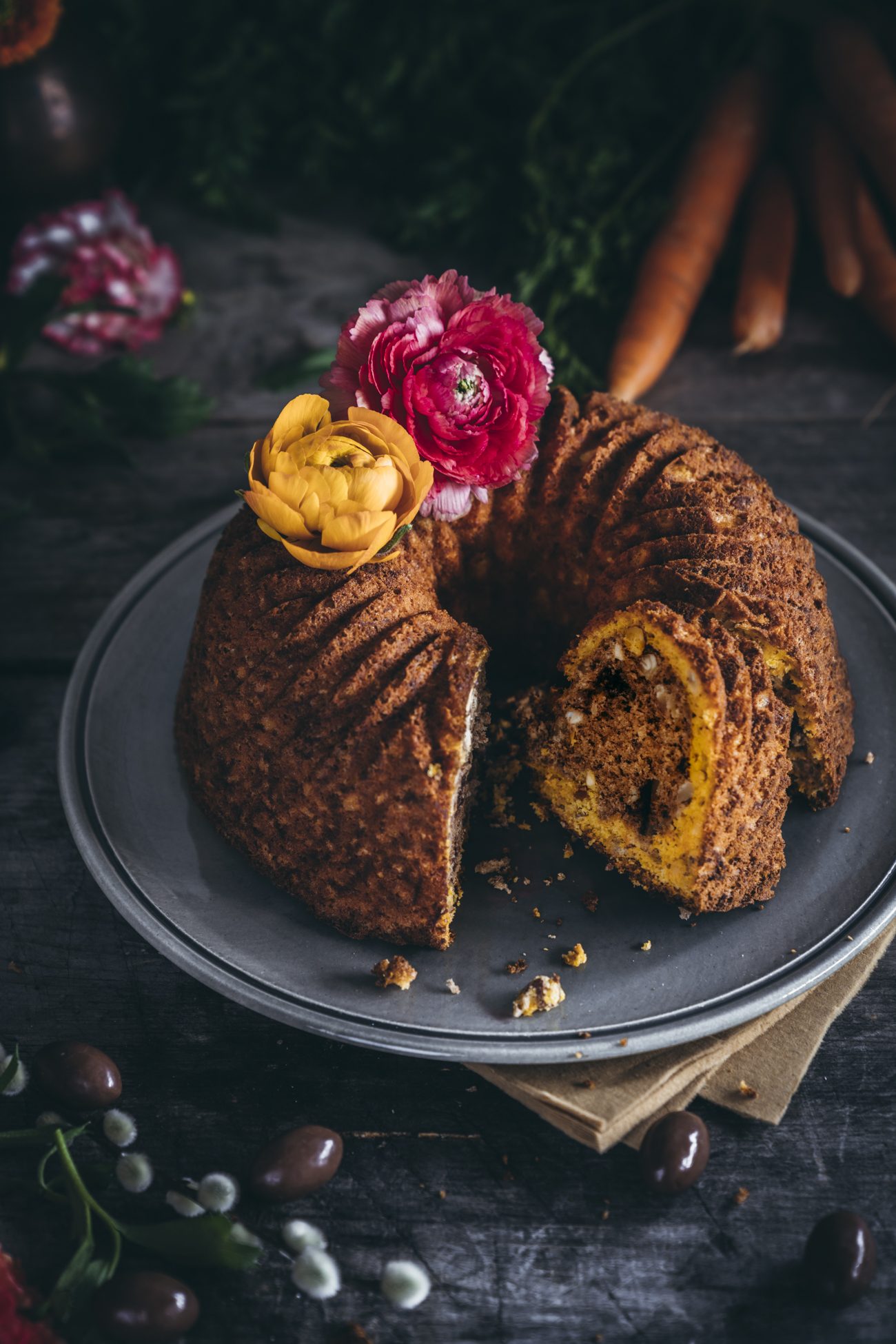 Rüblikuchen mit Schokofüllung