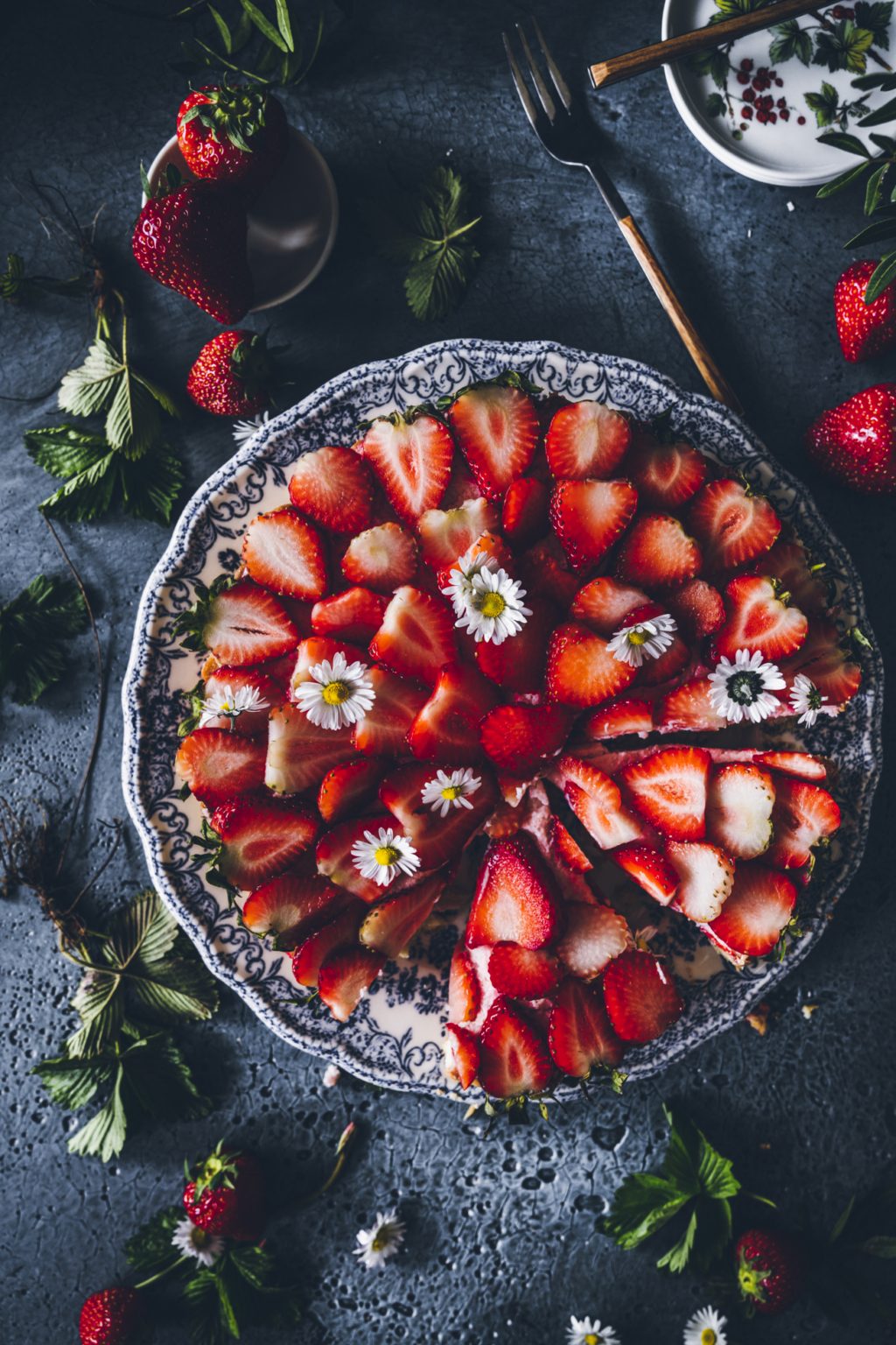 Einfache Erdbeer Tarte mit Quarkcreme