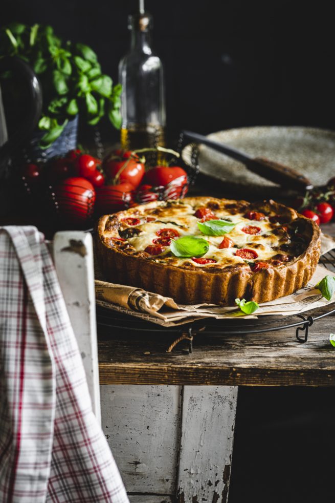 Tomaten Mozzarella Quiche