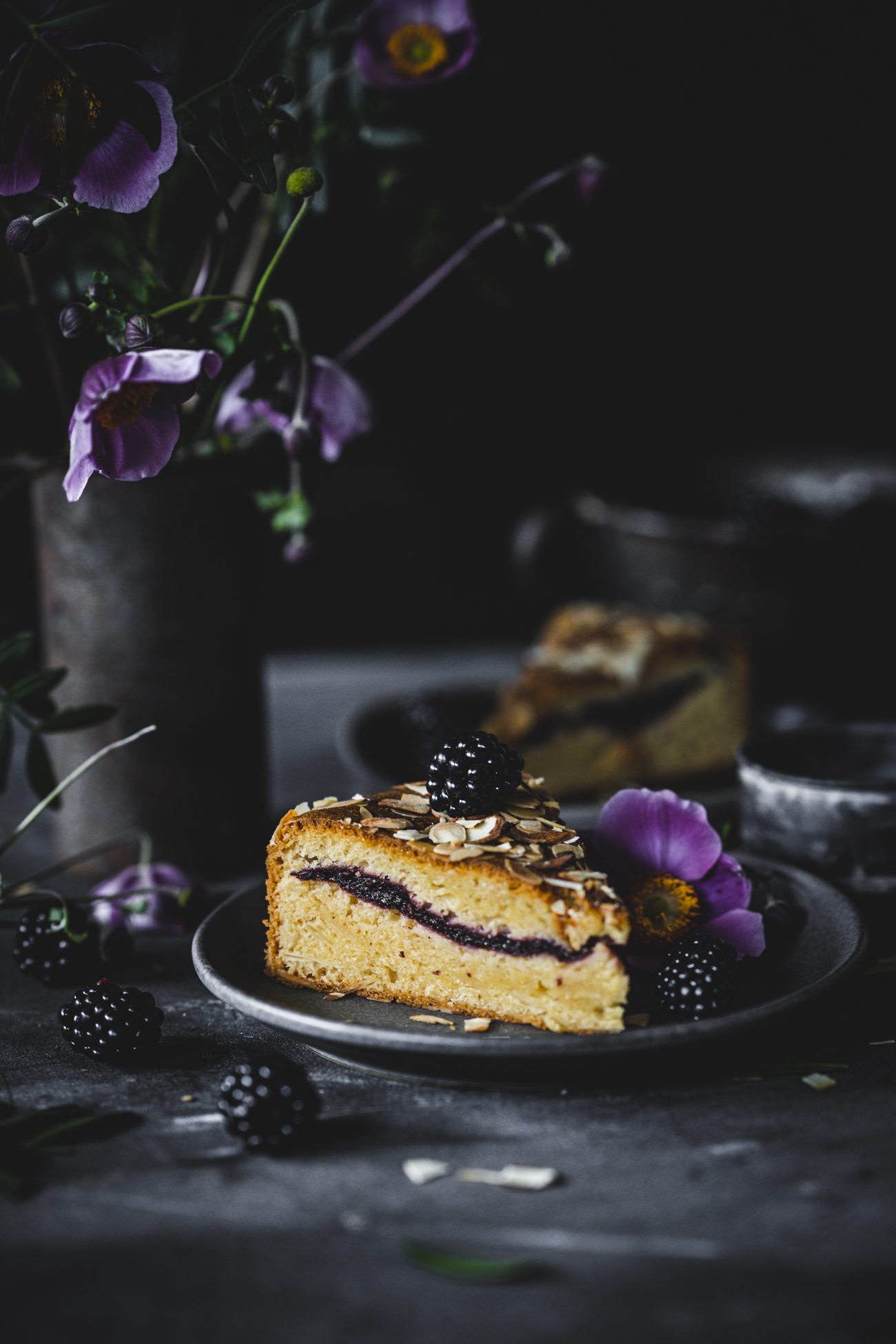 Ein Stück Bakewell Kuchen