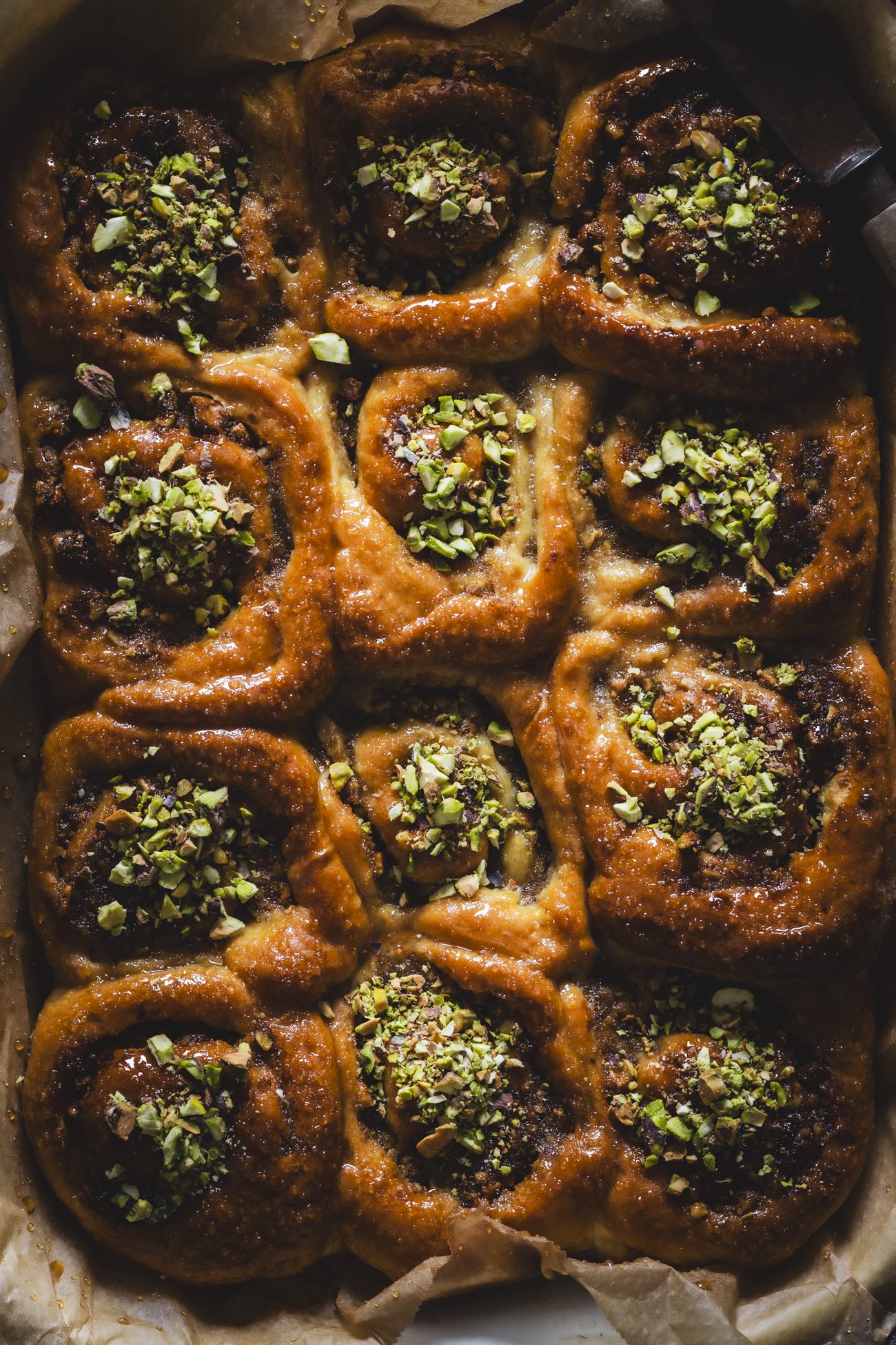 Baklava Schnecken nah