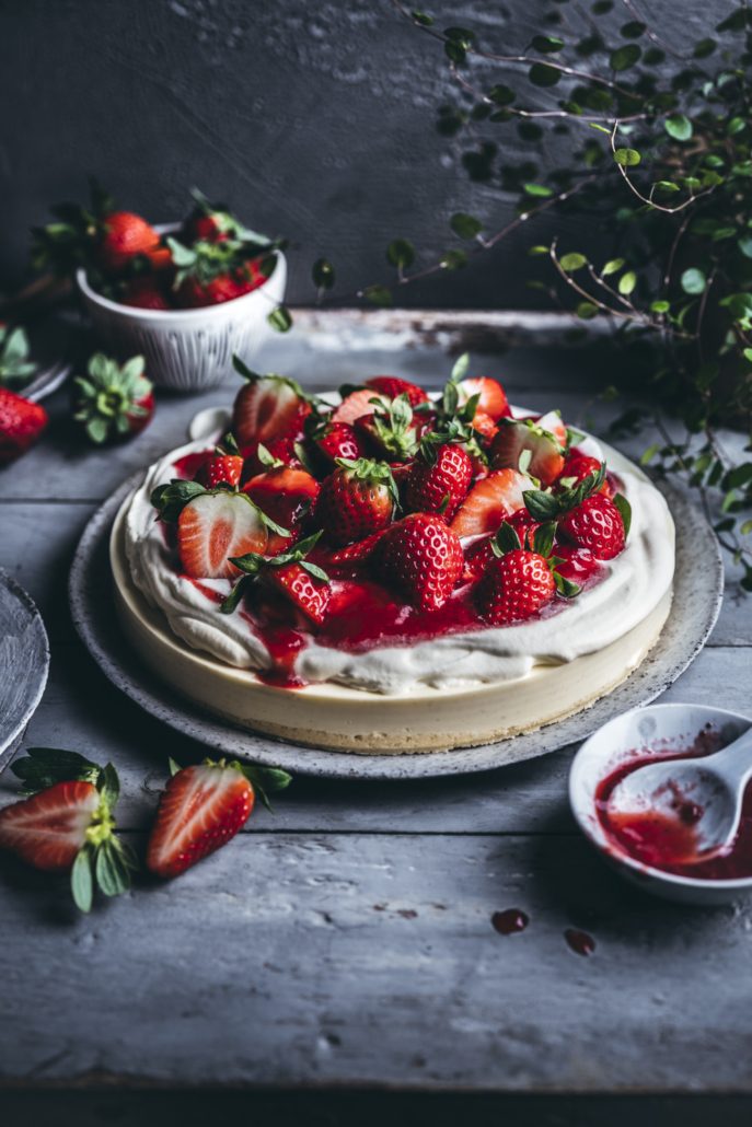 Unsere beste Panna Cotta Erdbeertorte zum Muttertag