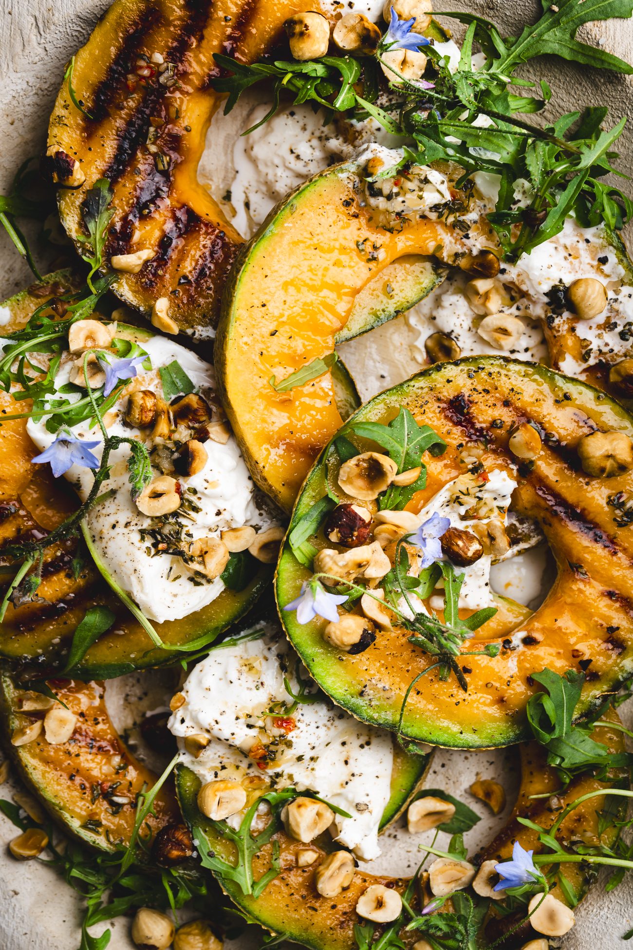 Gegrillte Melone mit Nussbutter