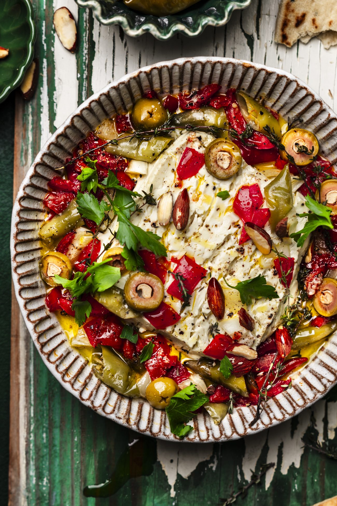 Gebackener Feta, pikant