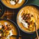 Süßkartoffel Suppe mit Cheddar und Bacon